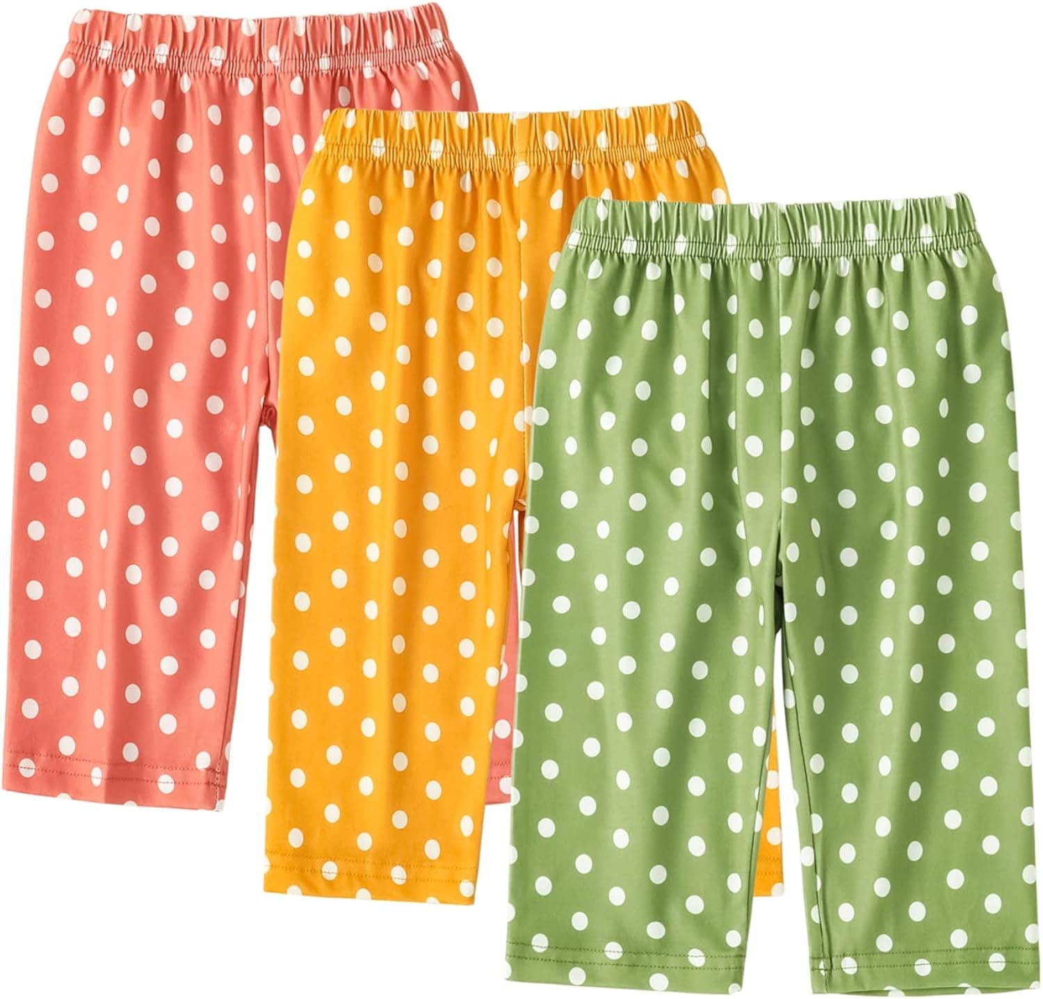 AIKEIDY Toddler and Baby Girl Boy Pants Unisex Baby 6M-4T Polka Dots Pants 3-Pack