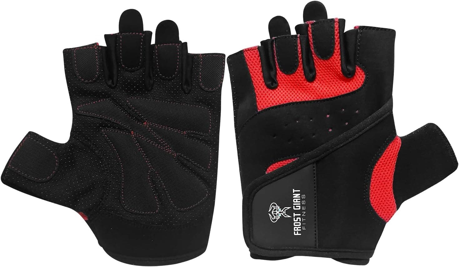 Weight Lifting Gloves by Frost Giant Fitness – Men’s and Women’s Gym Gloves – Premium Fingerless Gloves – 5 Colors – Carry Bag Included –Comfortable Padding – Sturdy Stitching and Breathable Fabric