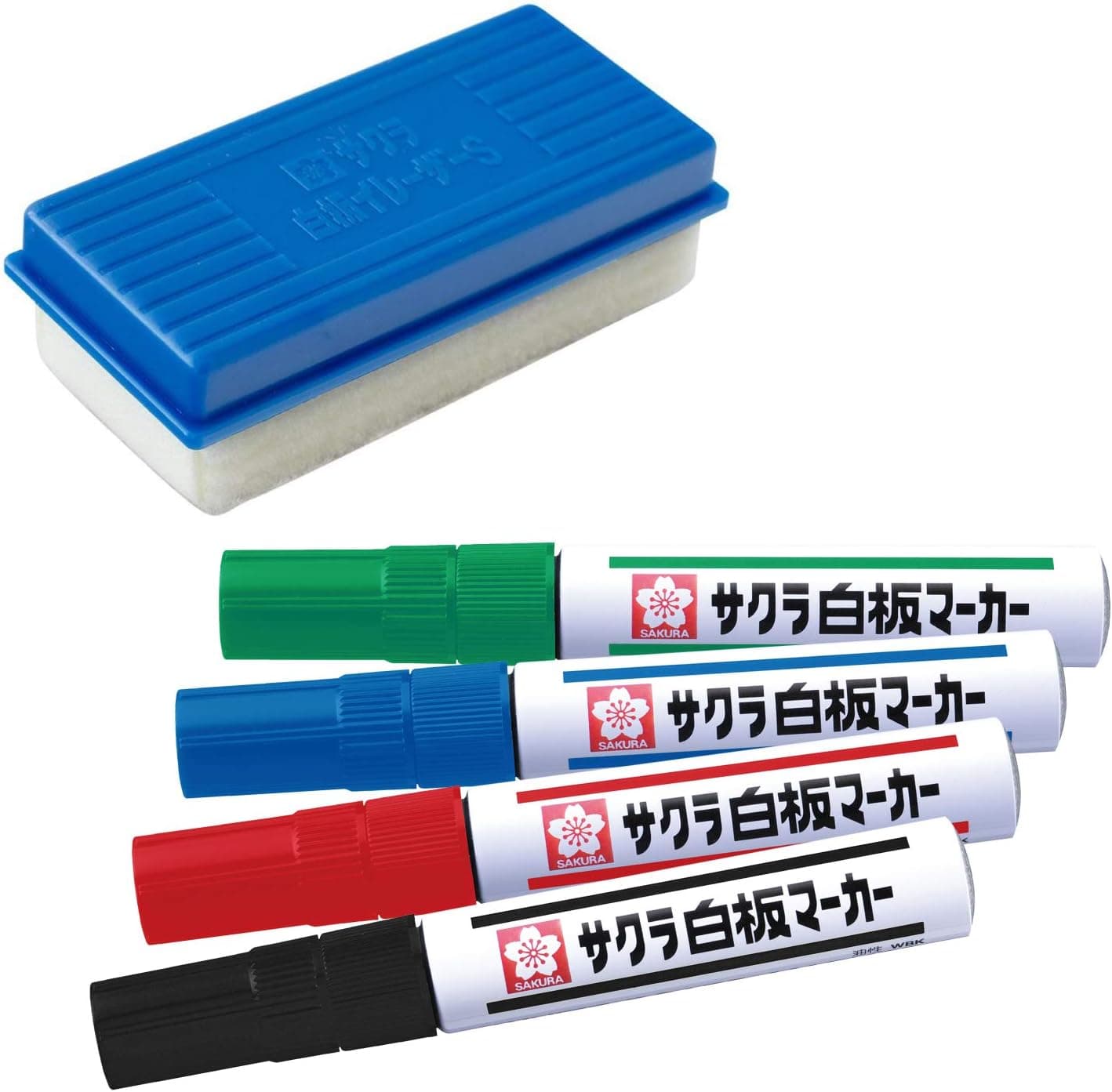 4-color Sakura Color white board marker white board eraser set S WBK4ES-P (japan import)