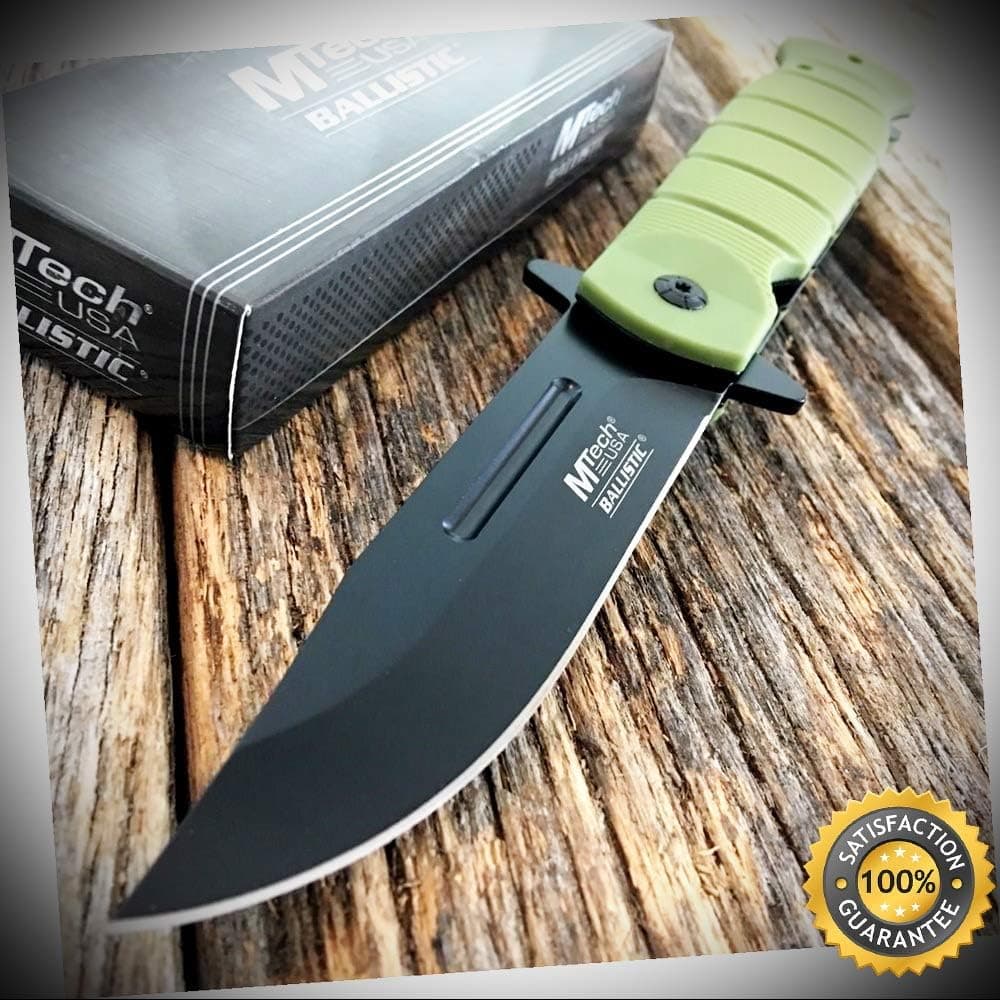 GREEN Straight CLIP POINT Assisted Folding Pocket Knife MTA905GN - Outdoor For Camping Hunting Cosplay