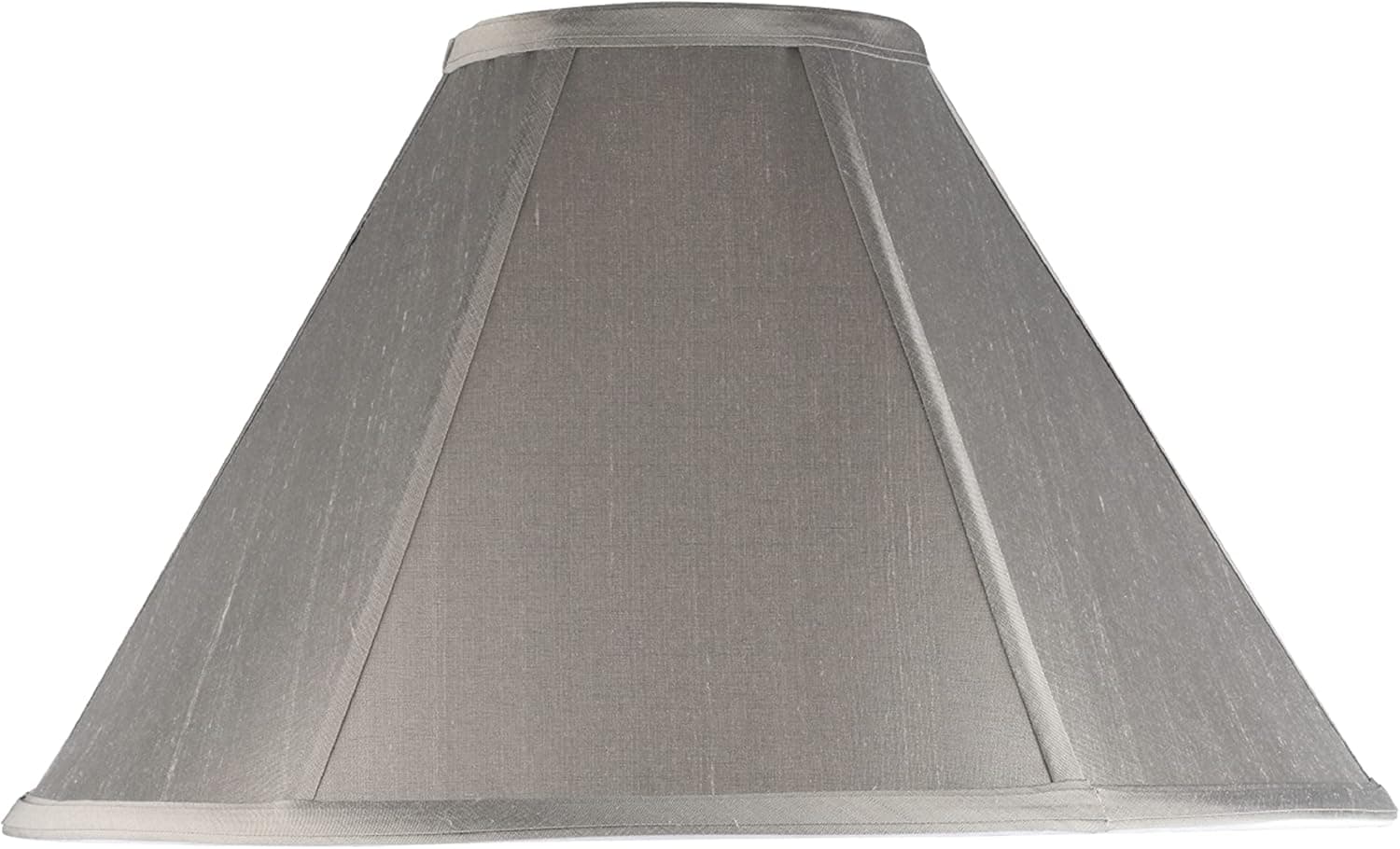 Aspen Creative 35009 Transitional Hexagon Bell Shape Spider Construction Lamp Shade in Light Grey, 15" wide (5" x 15" x 10")