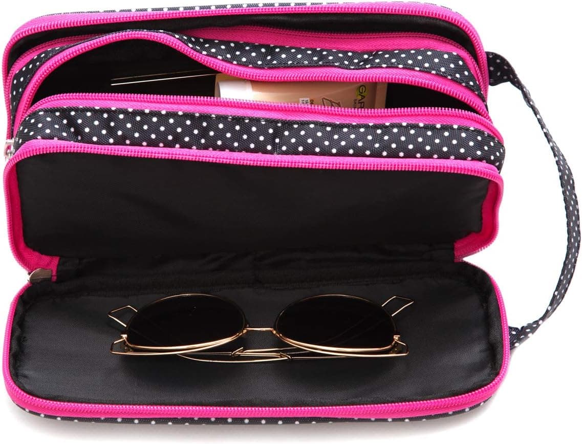Versatile Travel Makeup Bag - Large Cosmetic Pouch - Travel Organizer