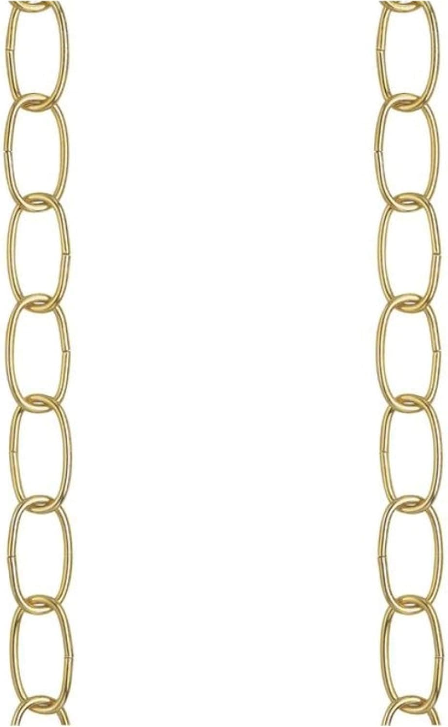 Ciata 11 Gauge Fixture/Hanging Basket Chain 36 inch, Polished Brass Finish - 2 Pack