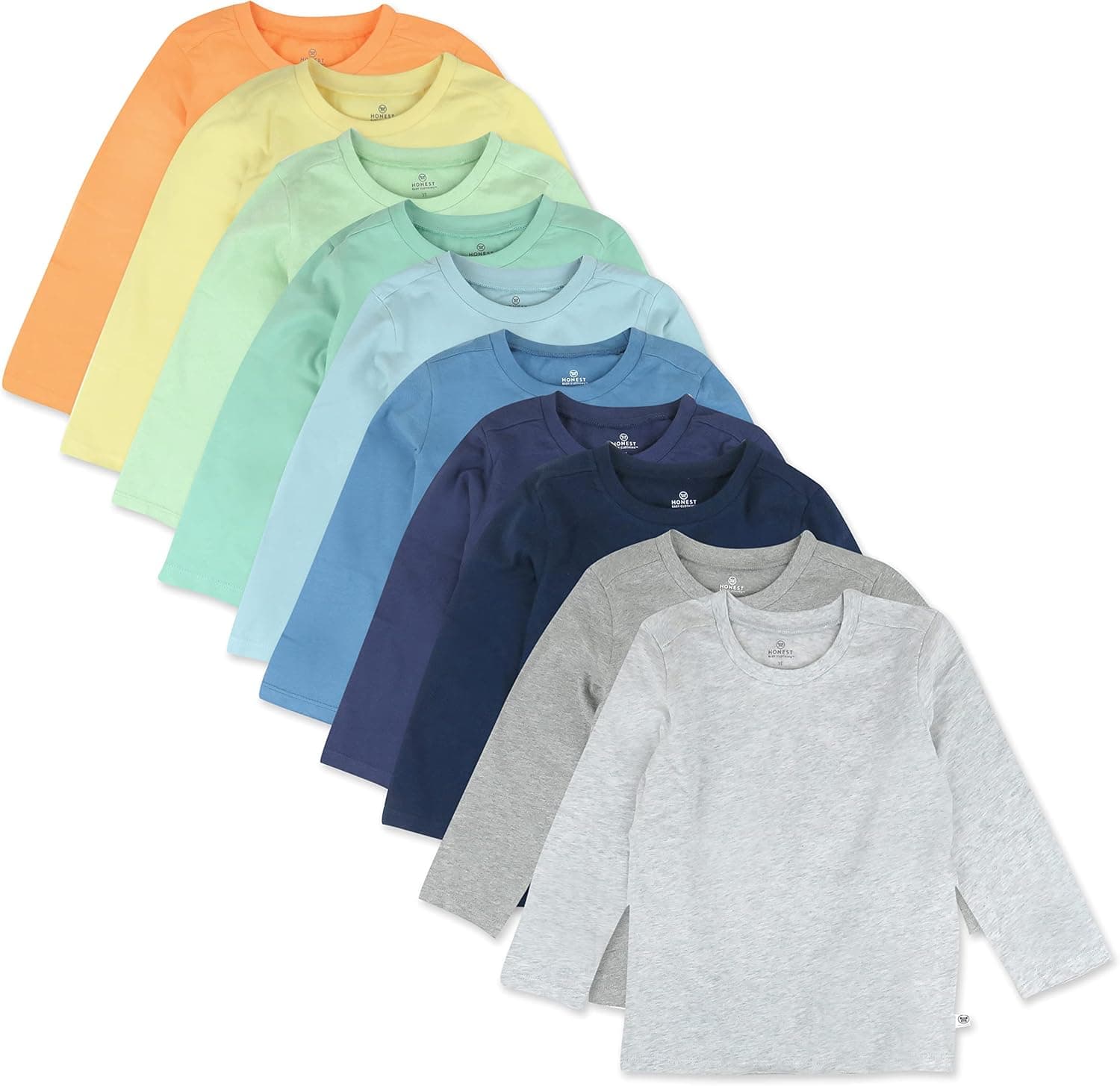 HonestBaby Unisex-Baby Organic Cotton Long Sleeve Tshirts Multipack