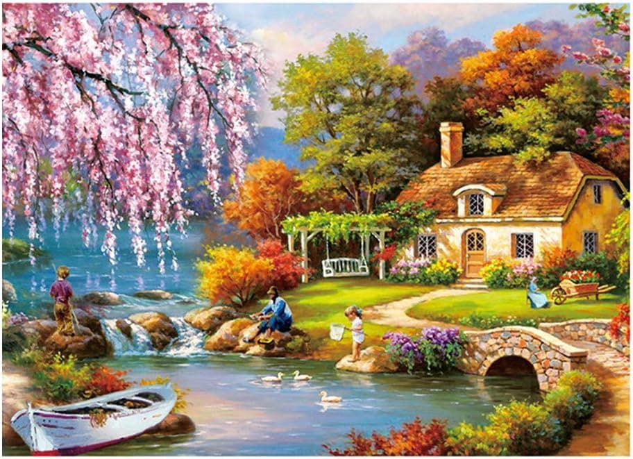 Ladysdress 1000 Piece Jigsaw Puzzle Set, Adult Landscape Puzzle Game Interesting Toys, Recyclable Materials, 16.5x11.7 Inch