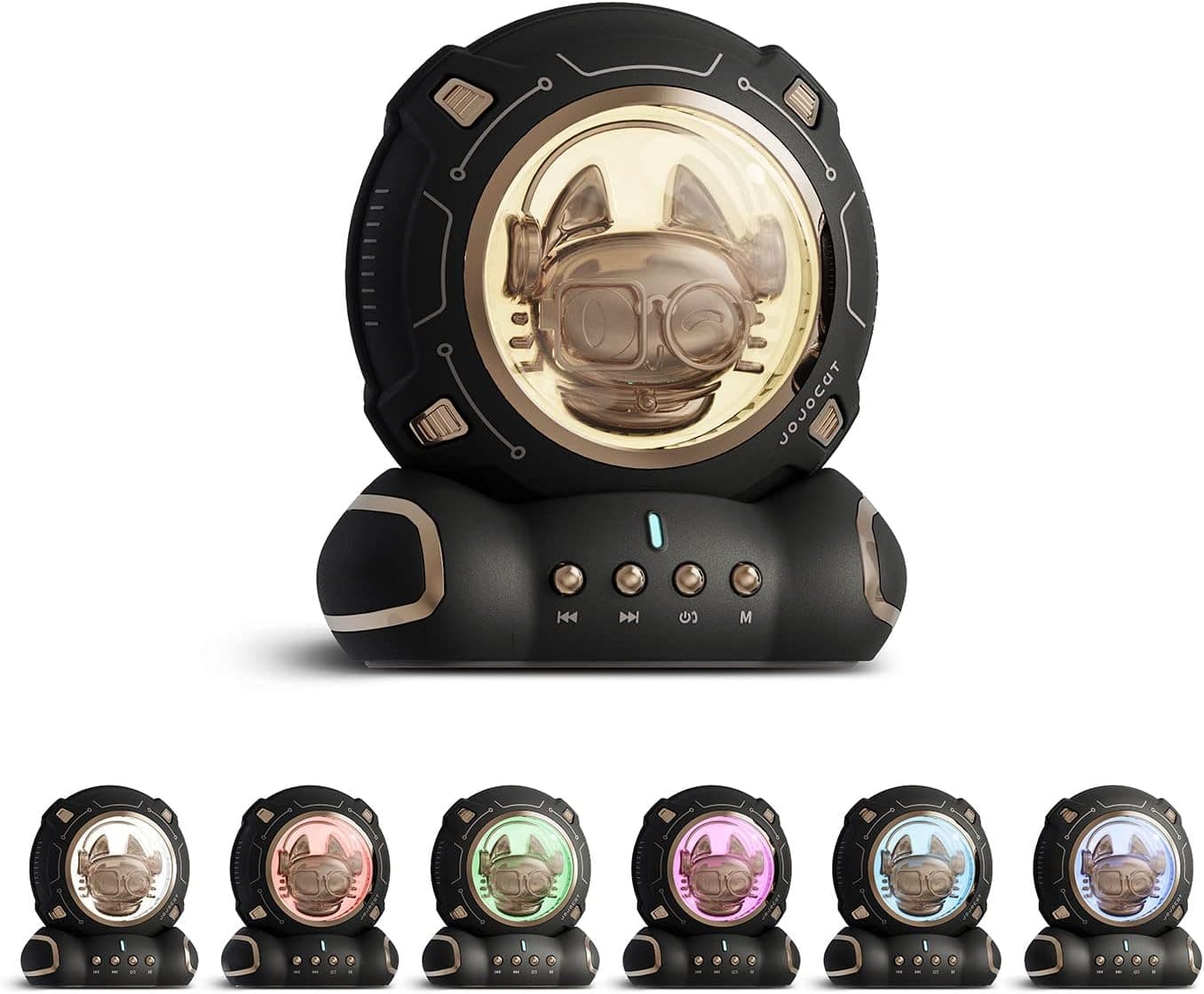 Dosmix Cute Bluetooth Speaker, LED Bluetooth Speaker,Cartoon Astronaut Space Cat Color Change Wireless Speaker,Kawaii Fashion Style Bedroom Office Desk Party for Wife Mom Teen Girls Boys