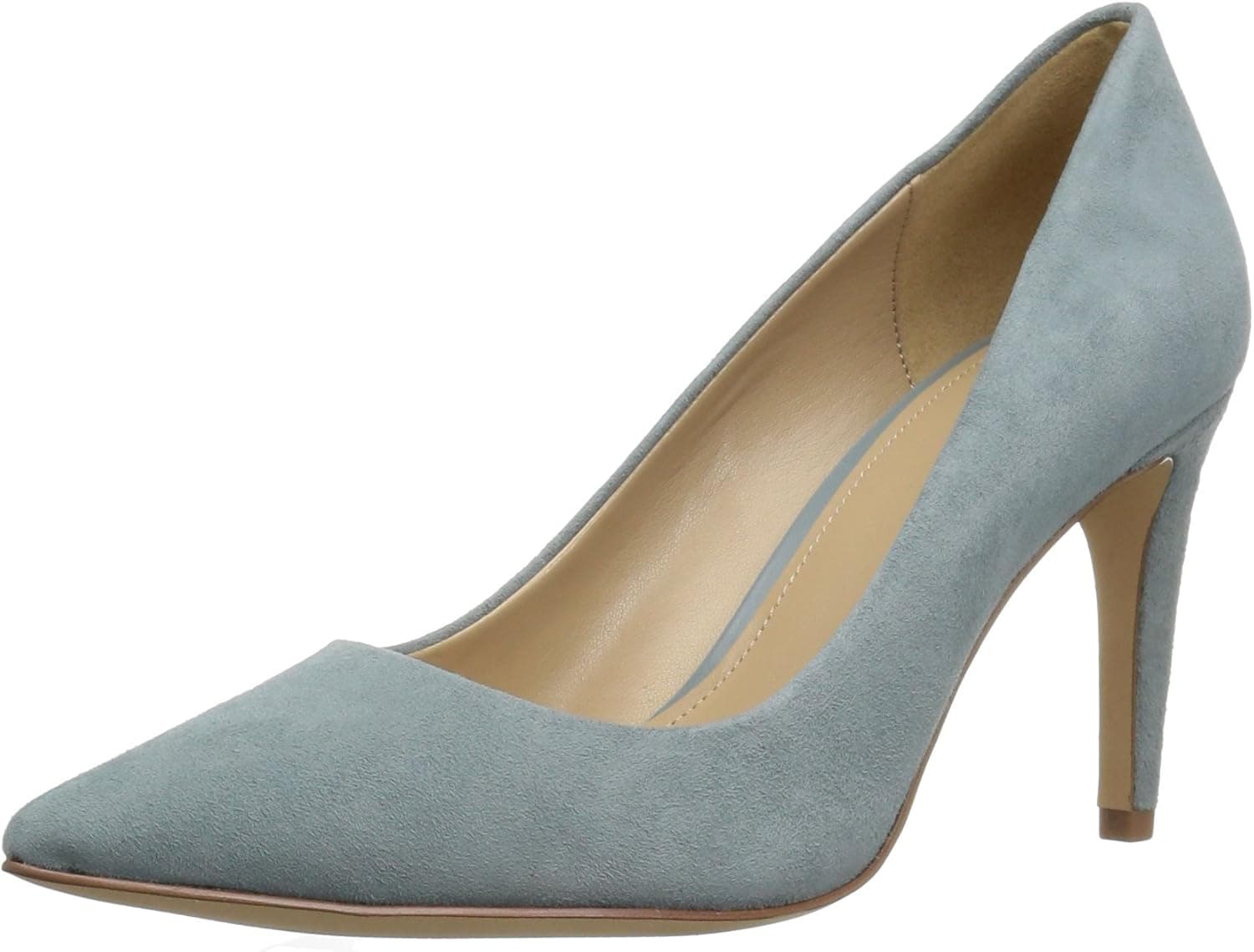 Amazon Brand - The Fix Women's Jennings Banana Heel Dress Pump, Blue Bird Grey, 7.5 B US