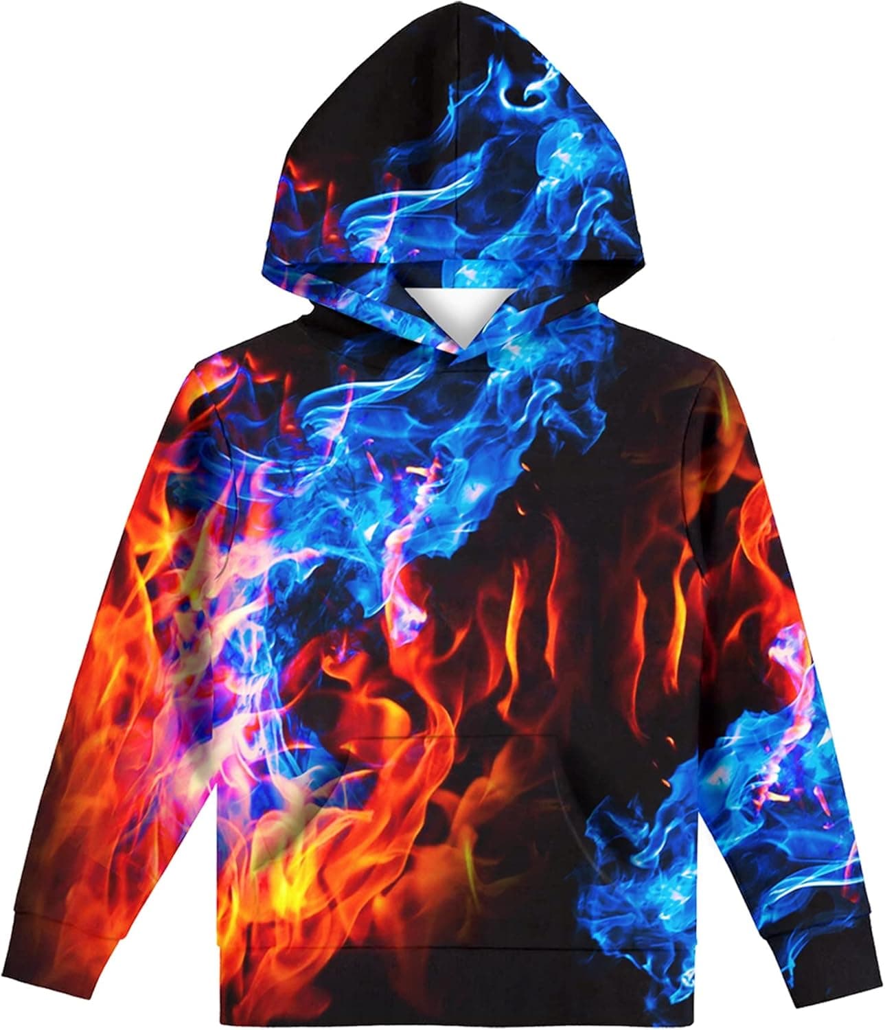 Hgvoetty Unisex Boys Girls Hoodies 3D Printed Hooded Sweatshirts for Kids Pullovers with Pockets 6-15 Years