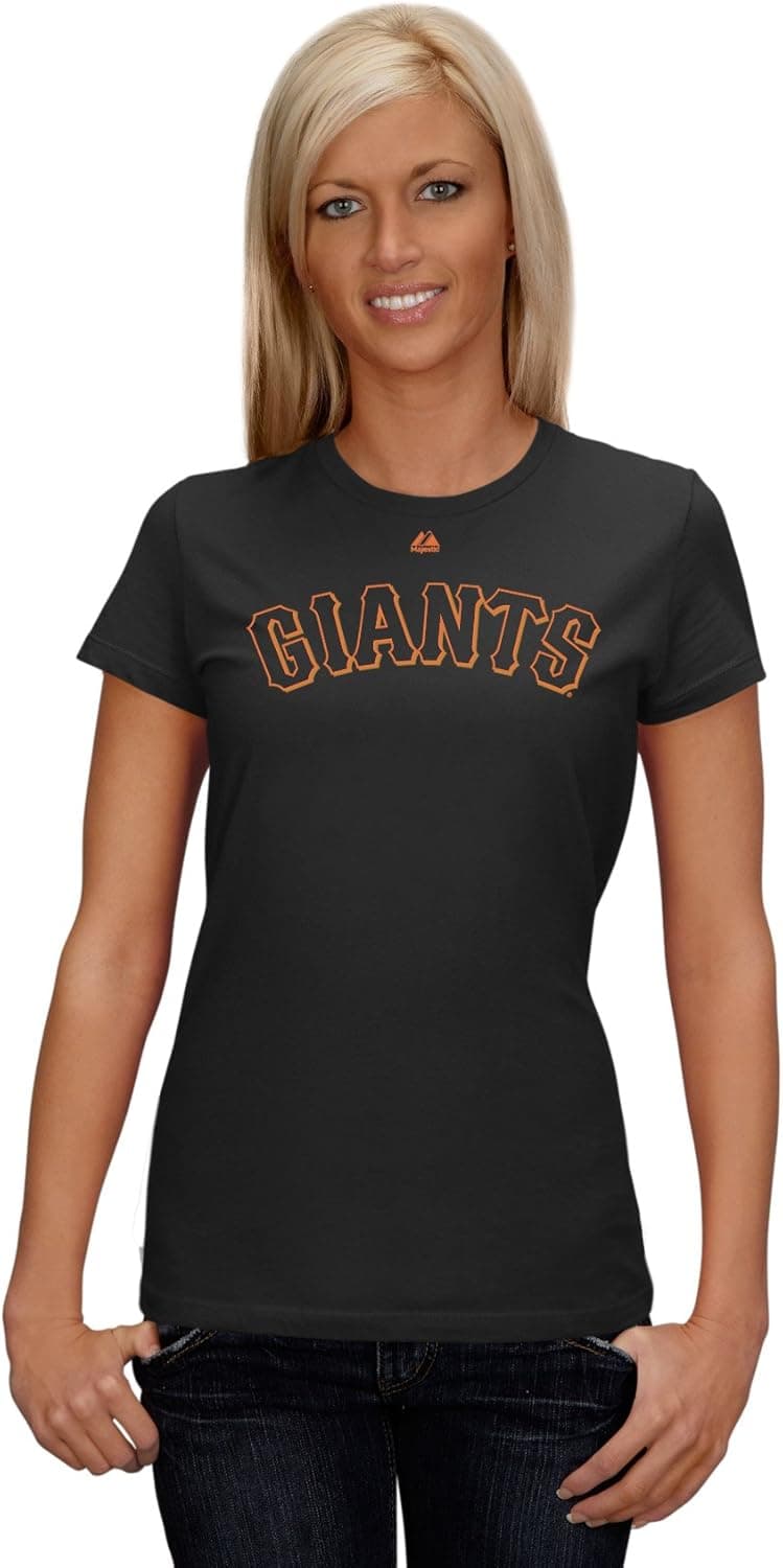 MLB San Francisco Giants Buster Posey Black Crew Neck Women's T-Shirt, Black
