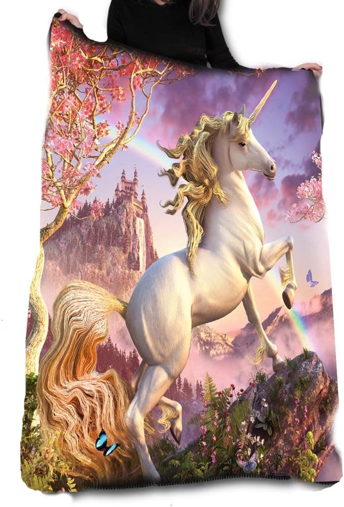 Wild Star Home Awesome Unicorn Fleece Blanket/Throw/Tapestry etc.Official Anne Stokes Offical Merchandise