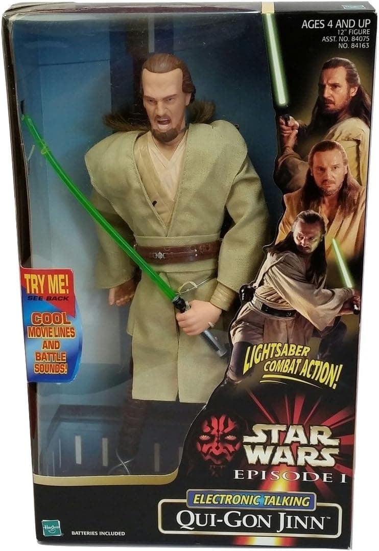 Star Wars Hasbro Episode I 12" Electronic Talking Qui-Gon Jinn