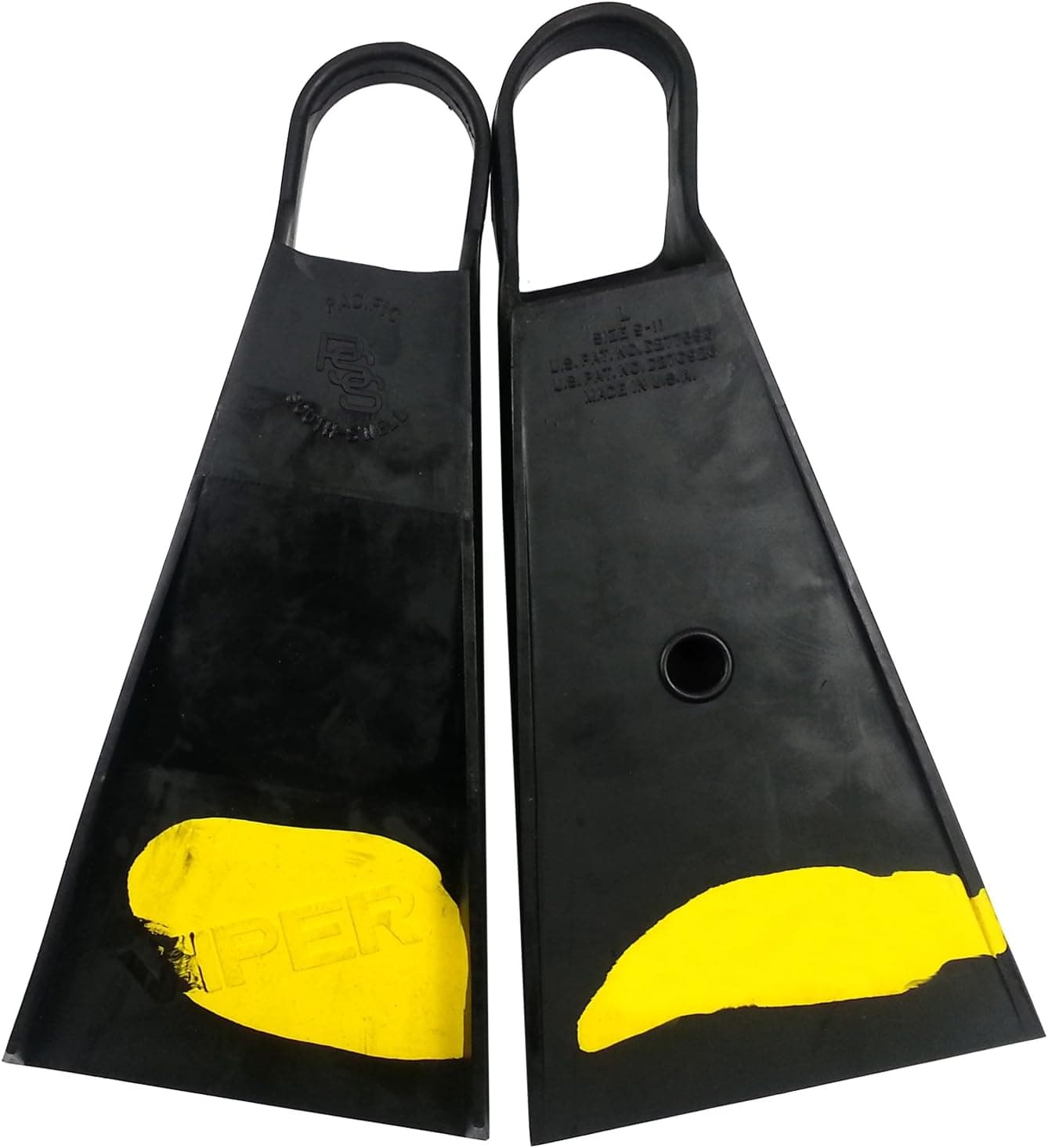 Viper V5 Yellow Dot Bodyboarding Swimfins | Surfing Fins - XL