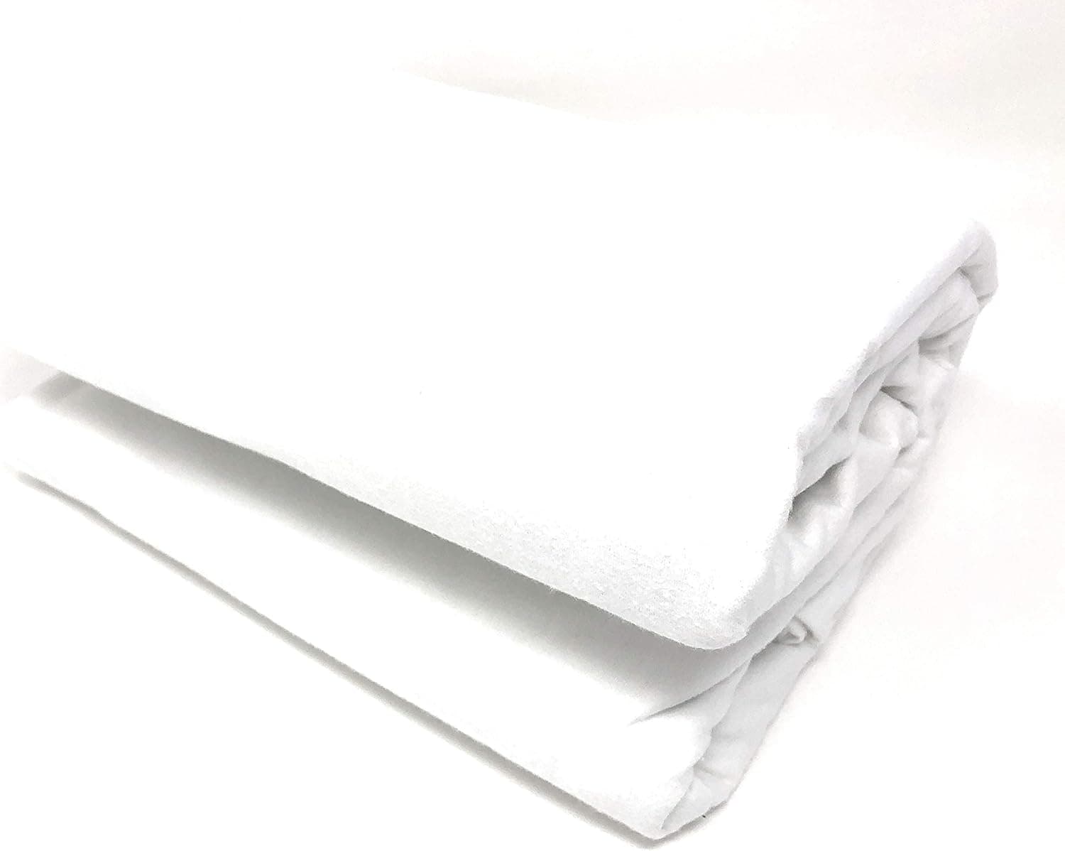 Maymarg Bedding%100 Cotton Heavyweight Flannel Plain Flat Sheet (White, Queen)