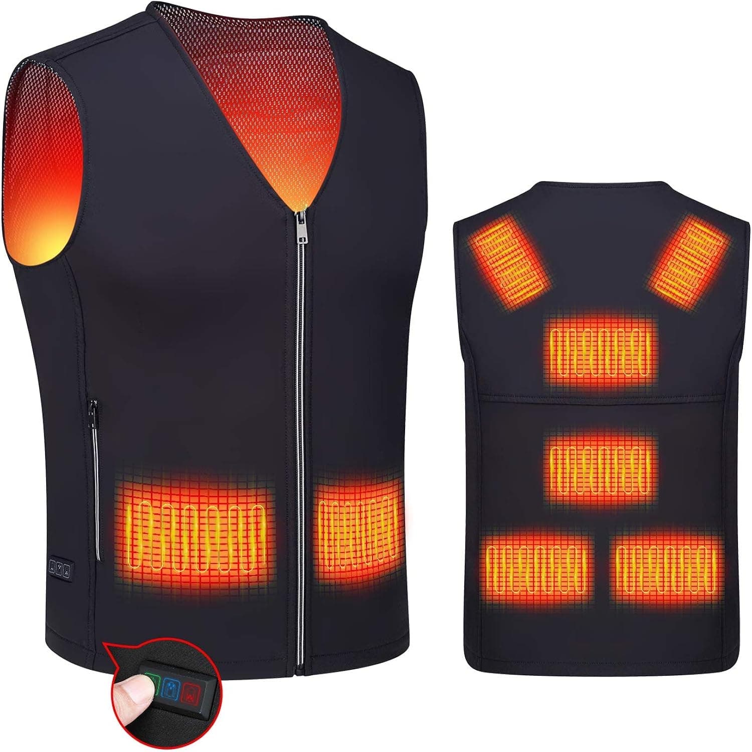 RYNX Heated Vest for Women Men,USB Charging Warming Lightweight Heated Jacket for Outdoor Activities(Not include Powerbank)
