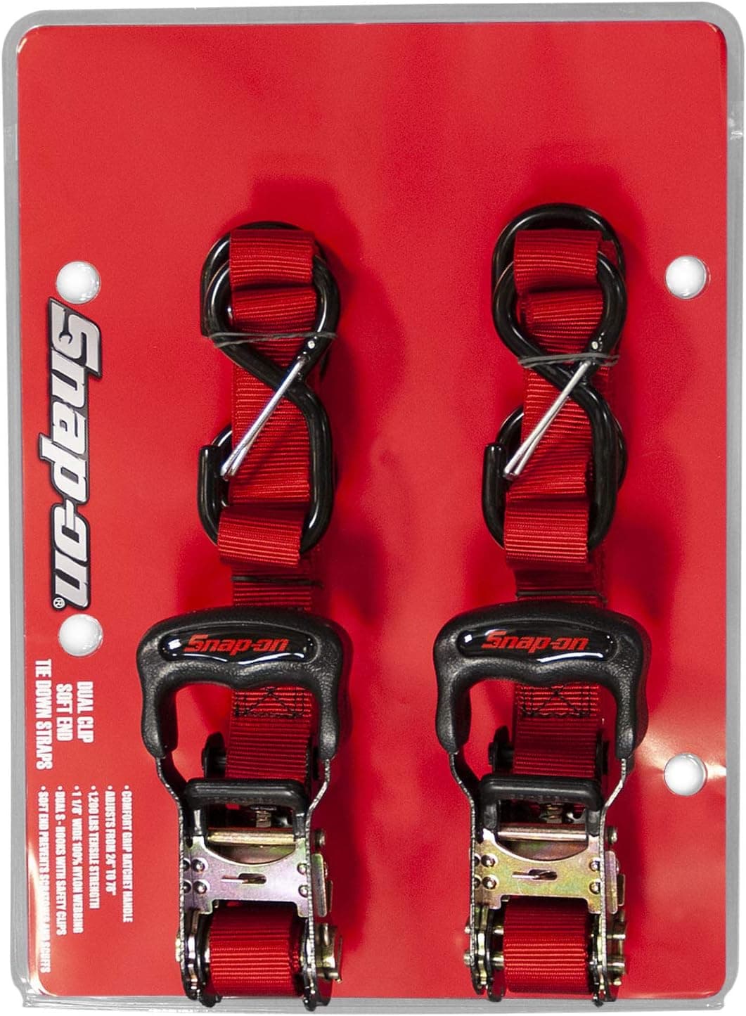 EK USA Snap-on 19544P-SNAP Snap On Ratchet Tie Down RED (Pack of 2) (19544P-SNP-RED)