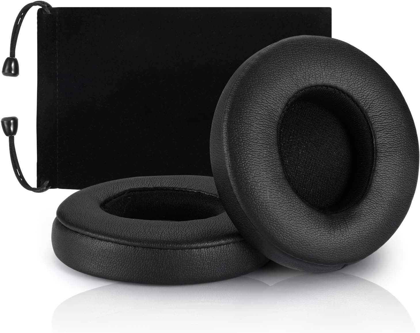 Replacement Earpad Cover, Ear Cushion Pads Compatible with Solo 2.0 3.0 Wireless Headphones by Dr. DRE 1 Pair (Black)