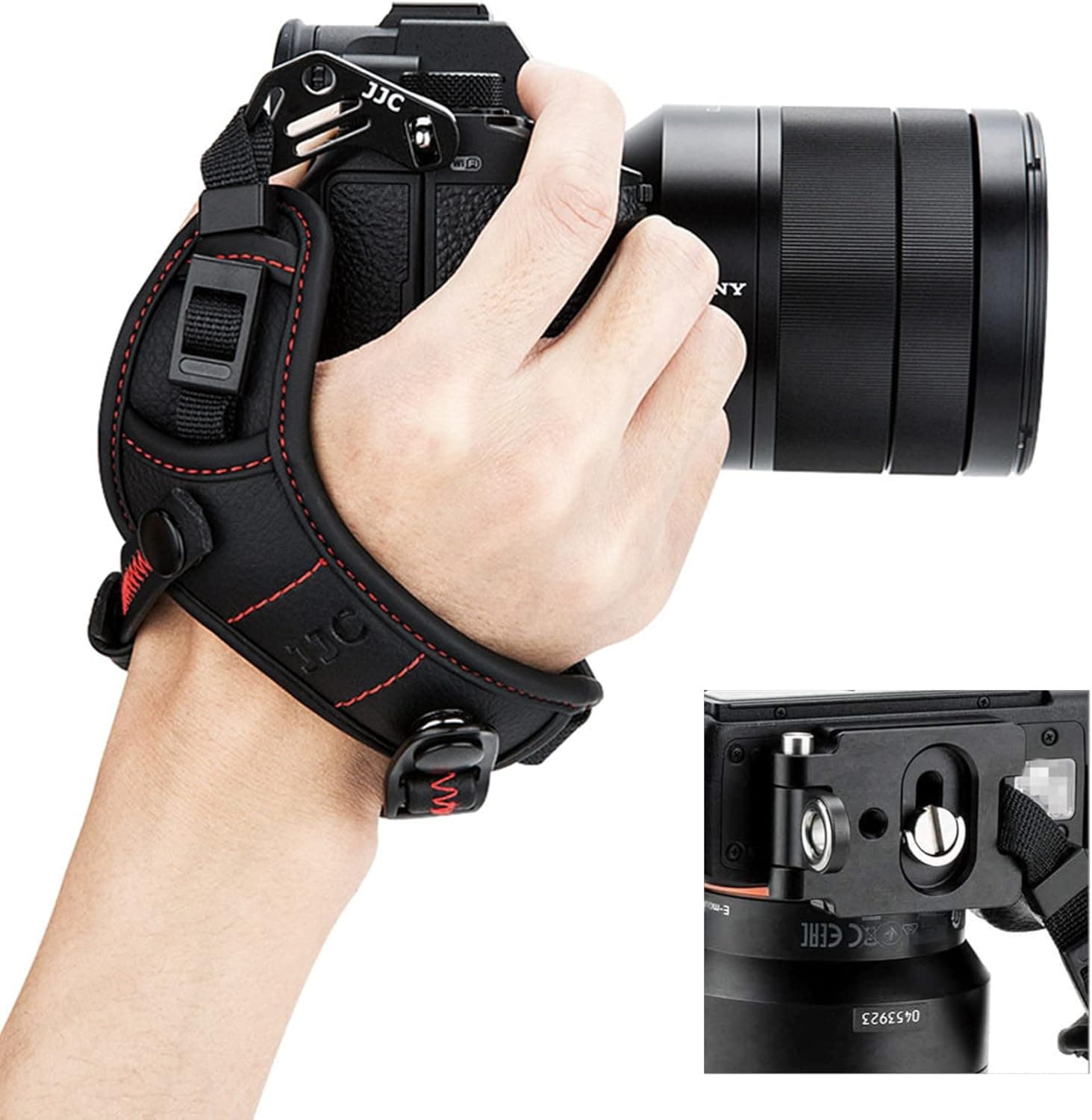 Mirrorless Camera Hand Grip Strap for Sony ZV-E1 A7RV A7IV A7C FX30 A6600 A6500 A6400 A6300 A6100 A6000 A7SIII A7RIV A7 III II A7SII A7R A7S A9 II Fuji X-T30 II XS10 X-Pro3 X-T5 X-T4 GFX 100S 100 50R