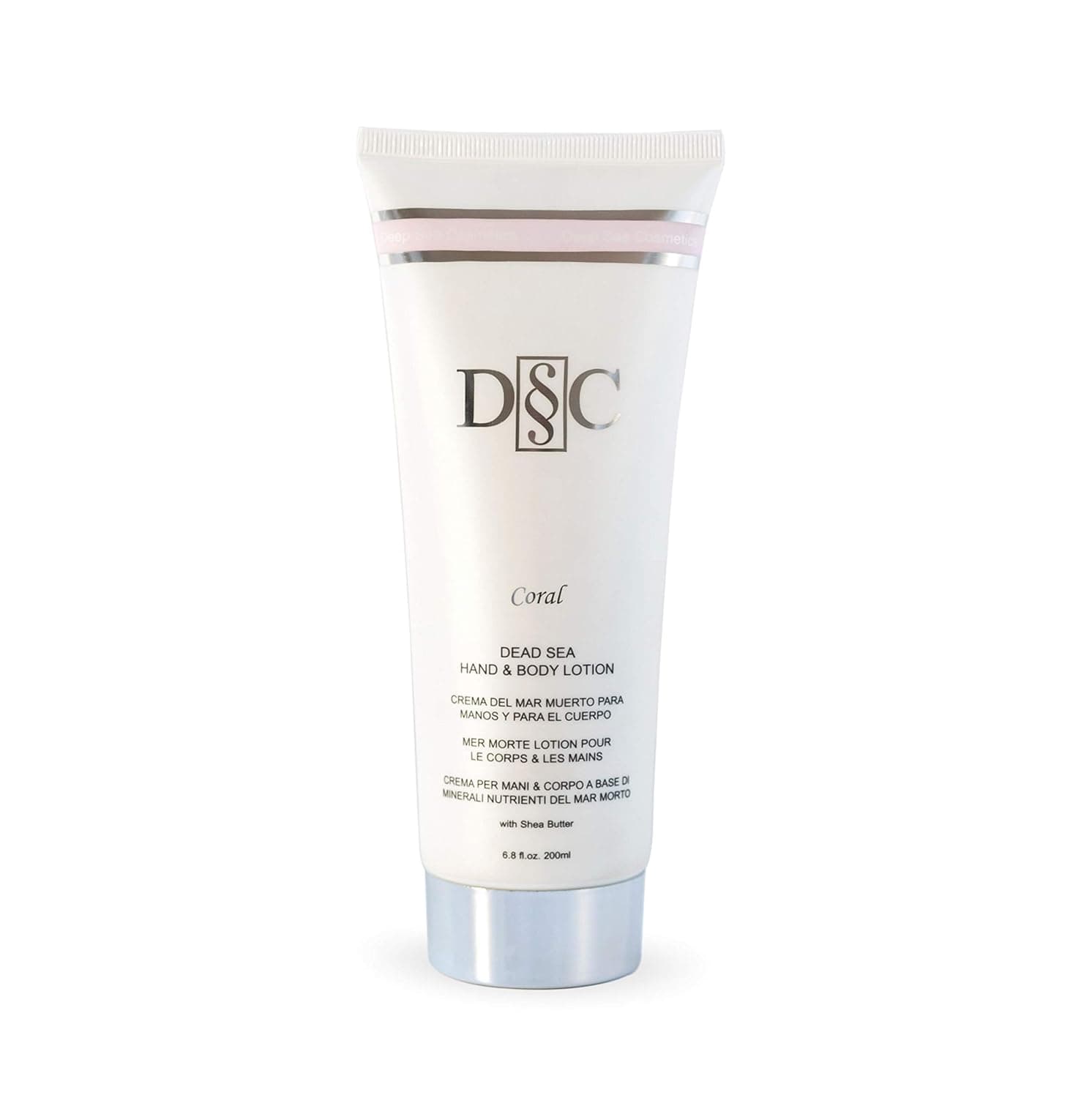 Deep Sea Cosmetics | Dead Sea Hand & Body Lotion - Coral | Lotion for Dry Skin with Shea Butter and Dead Sea Salt and Minerals (6.8 Oz)