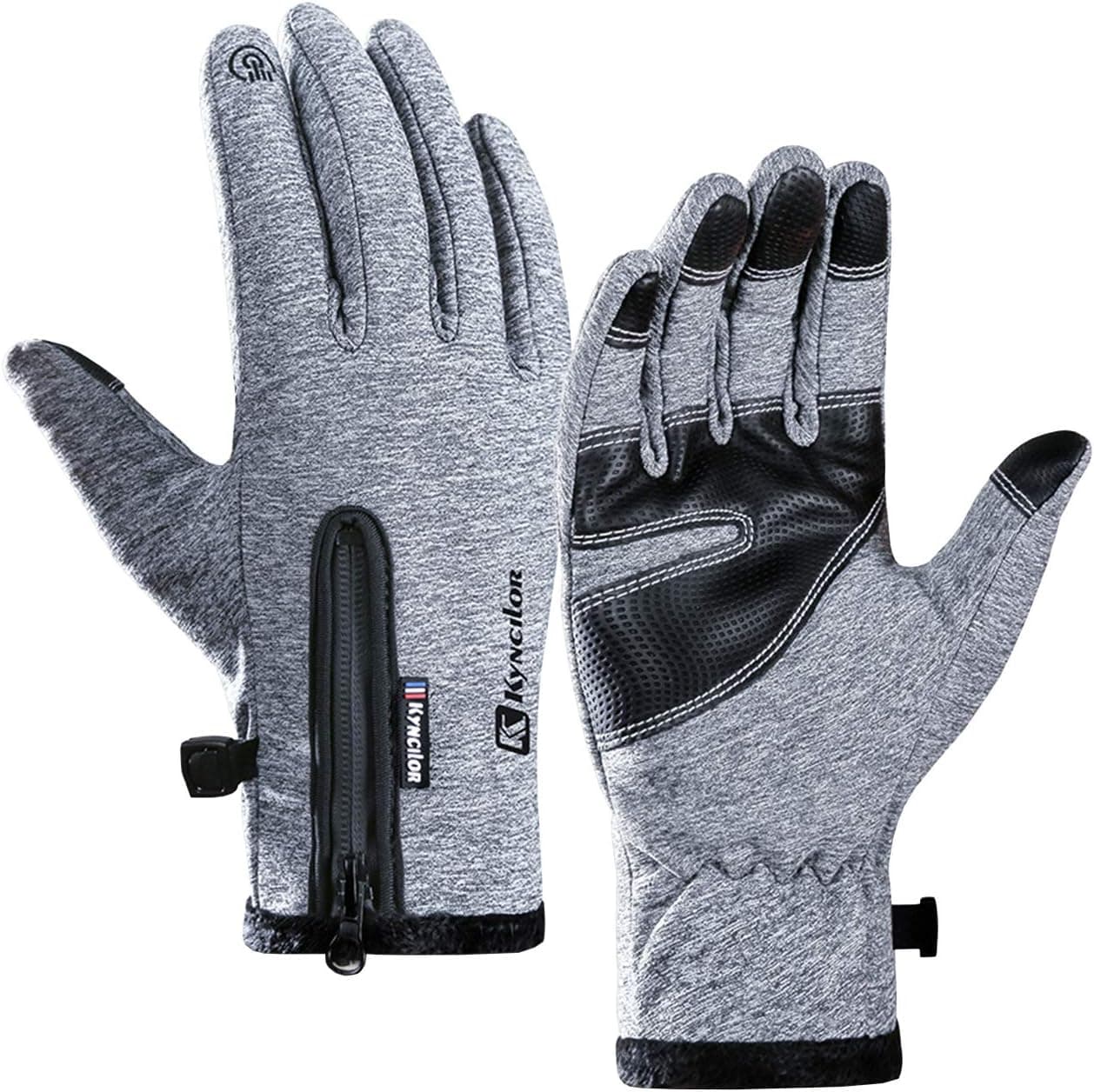 FZ FANTASTIC ZONE Men's Winter Touchscreen Windproof Warm Waterproof Driving Gloves with Fleece
