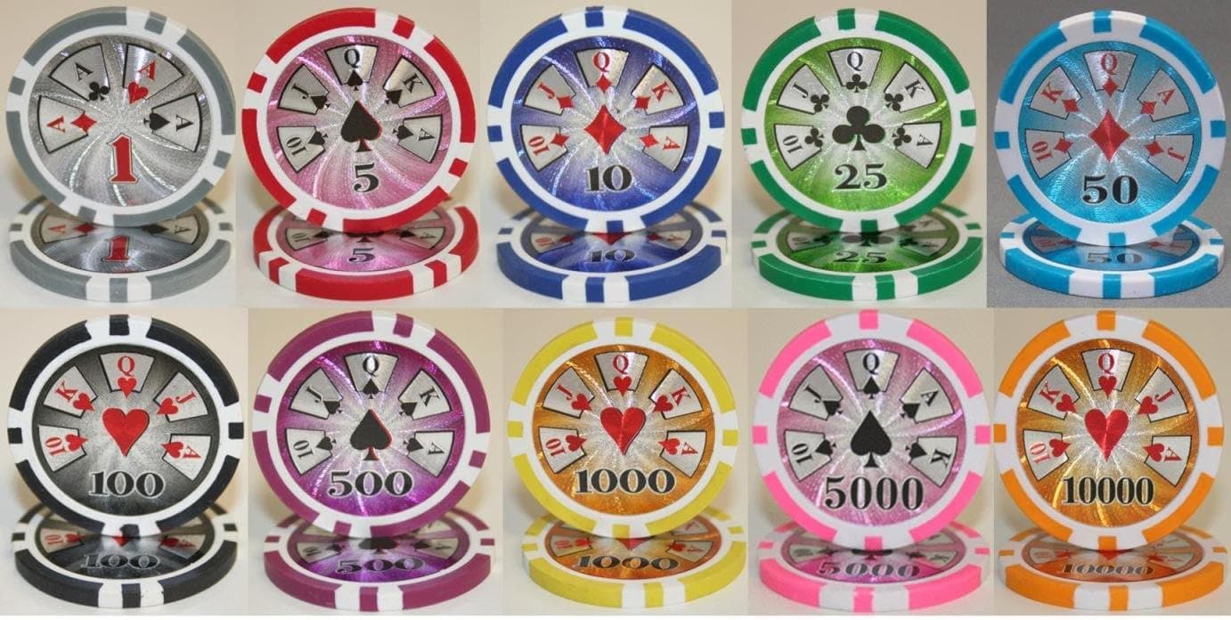 PS High Roller 14gm Clay Composite Poker Chip Sample Set - 10 New Chips!
