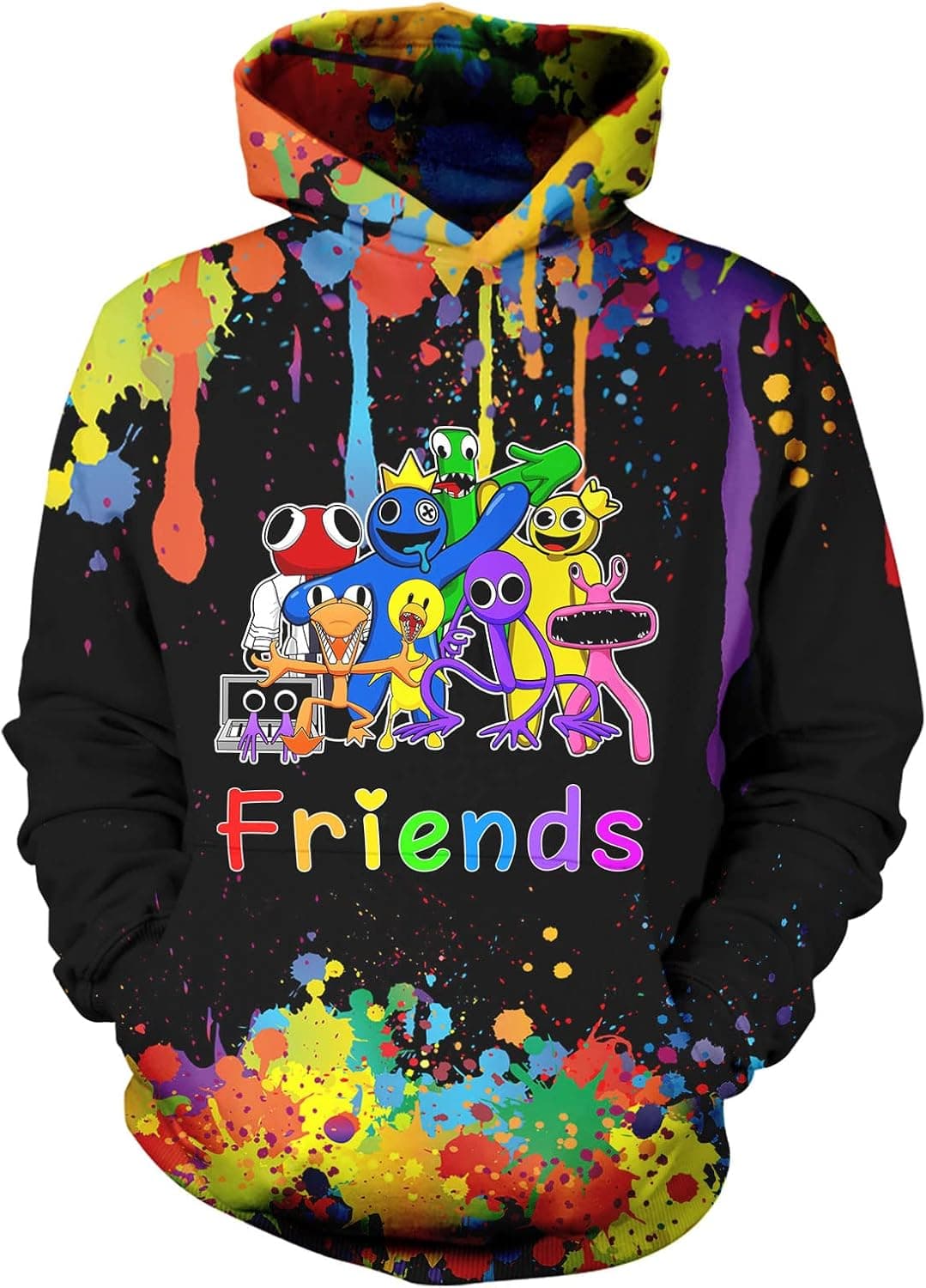 ABXKR Boys Novelty Hoodie, Kids 3D Printed Long Sleeve Hooded Sweatshirt Pullover Hoodies for Boy Girl Teens