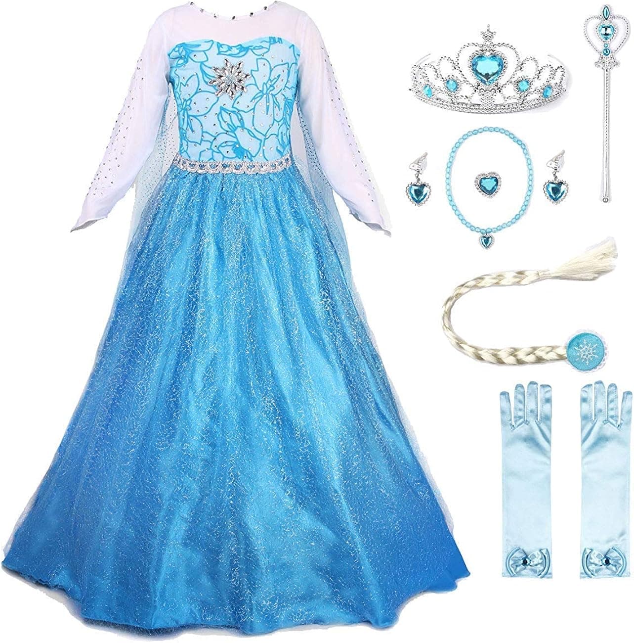 JerrisApparel Princess Dress Queen Costume Cosplay Dress Up with Accessories