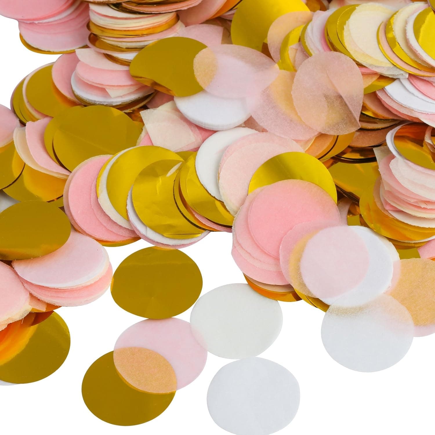 Kesoto 1 Inch Round Tissue Confetti Paper Confetti for Wedding Birthday Party Decoration, 10000 Pieces, 4 Colors