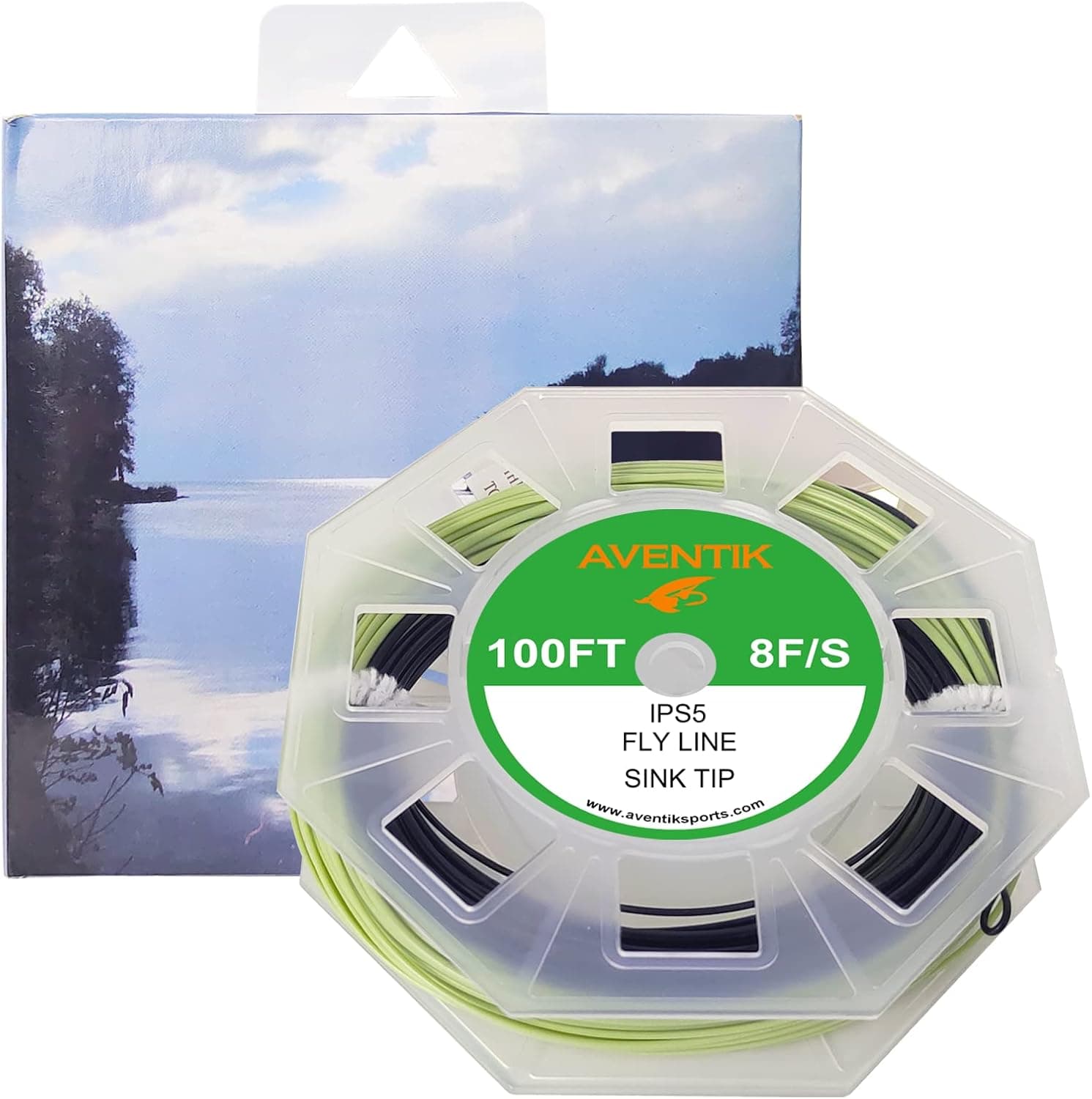 Aventik Sinking Tip&Full Sinking Fly Fishing Line Weight Forward Fast Sinking Line with 2 Welded Loop IPS3/IPS5
