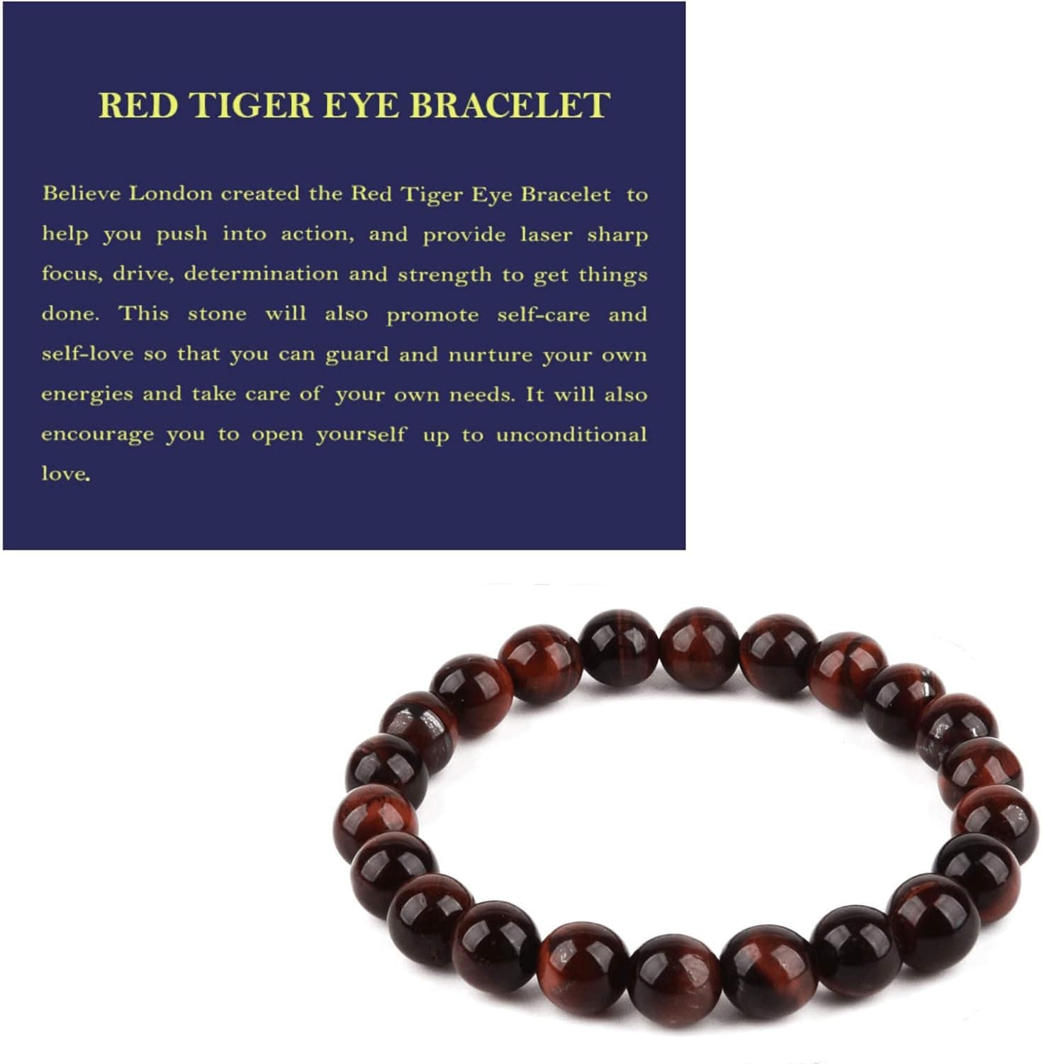 Believe London New Gemstone Healing Chakra Bracelet Anxiety Crystal Natural Stone Men Women Stress Relief Reiki Yoga Diffuser Semi Precious