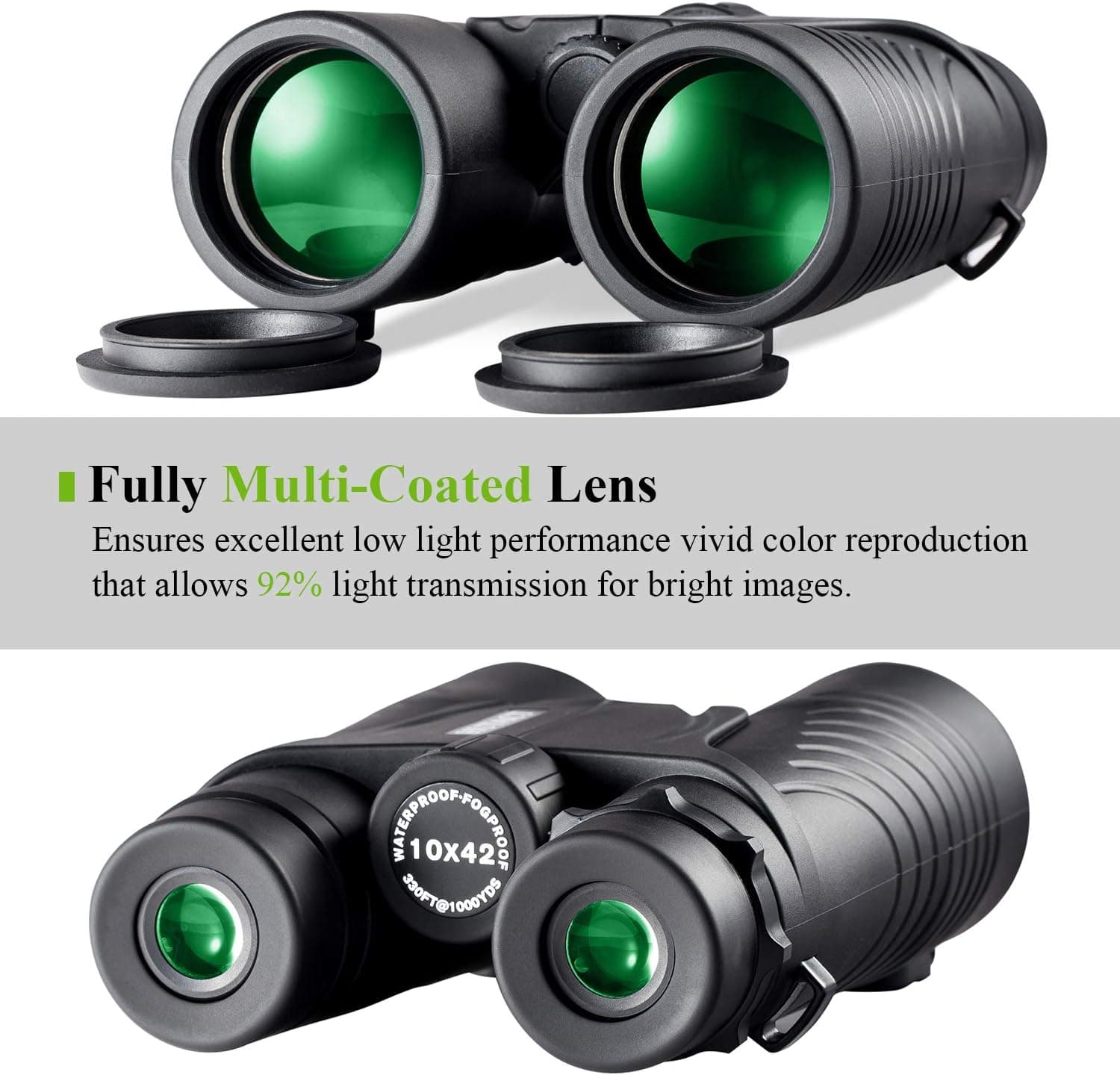 Hutact Binoculars for Bird Watching, Compact for Hunting Professional Traveler HD Wide-Field, More Clear Light and Details, Waterproof and Dustproof