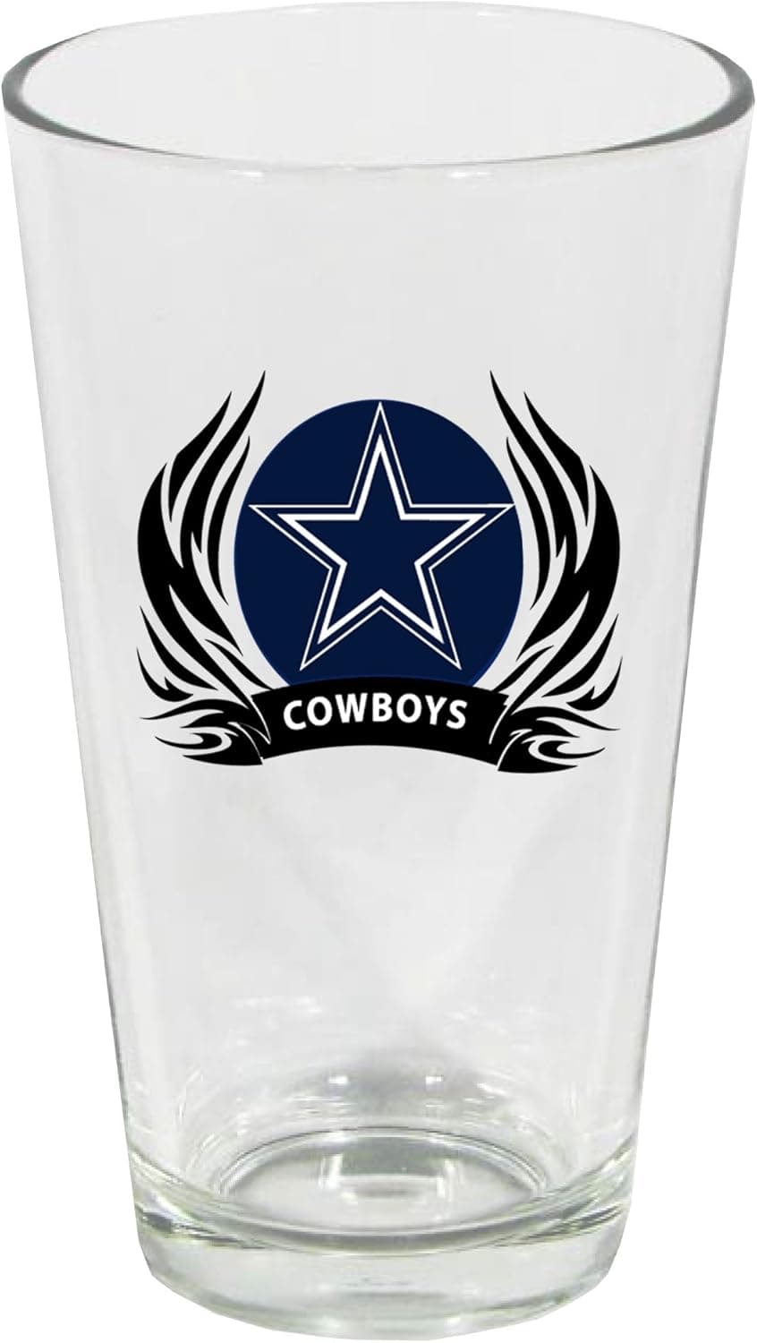 NFL Dallas Cowboys Screen Printed Pint Glass