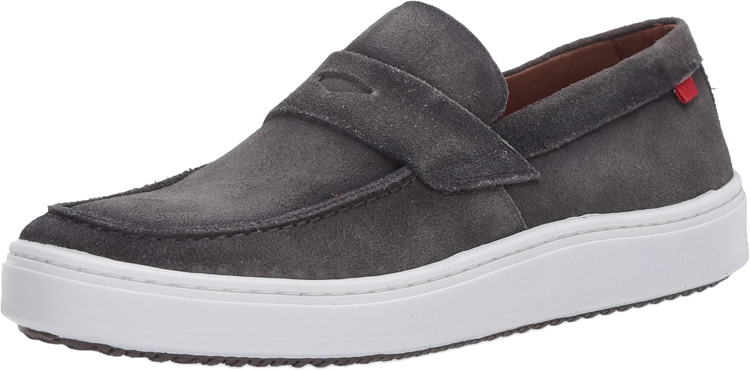 MARC JOSEPH NEW YORK Men's Leather Made in Brazil Luxury Comfortable Penny Detail Sneaker