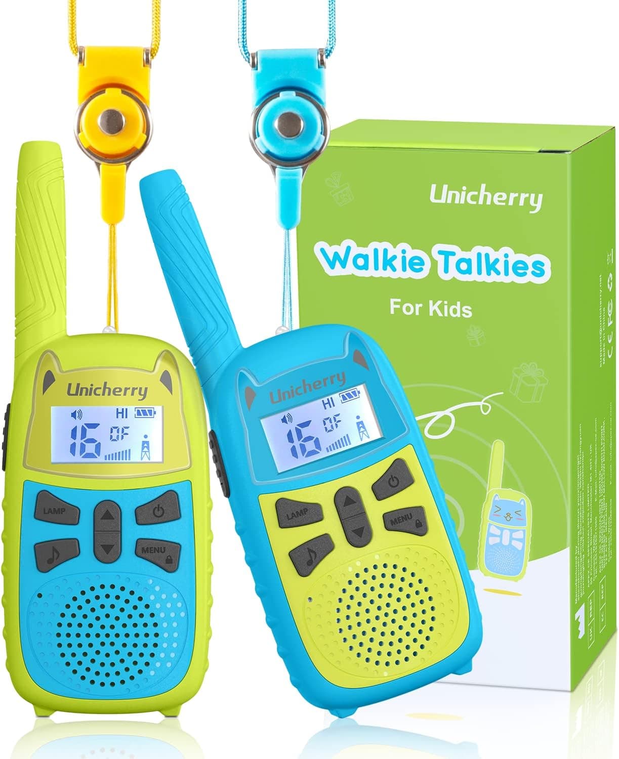 Unicherry Walkie Talkie for Kids, Kids Toys for 3-12 Years Old Boys and Girls, 2 Pack Cool Toys, Learning & Education Toys with Flashlight, Unique Kitten Toys, Best Adventure Assistance