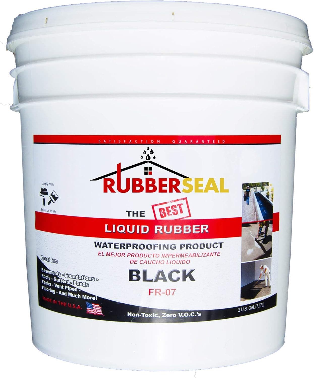 Rubberseal Liquid Rubber Waterproofing and Protective Coating - Roll On 2 Gallon