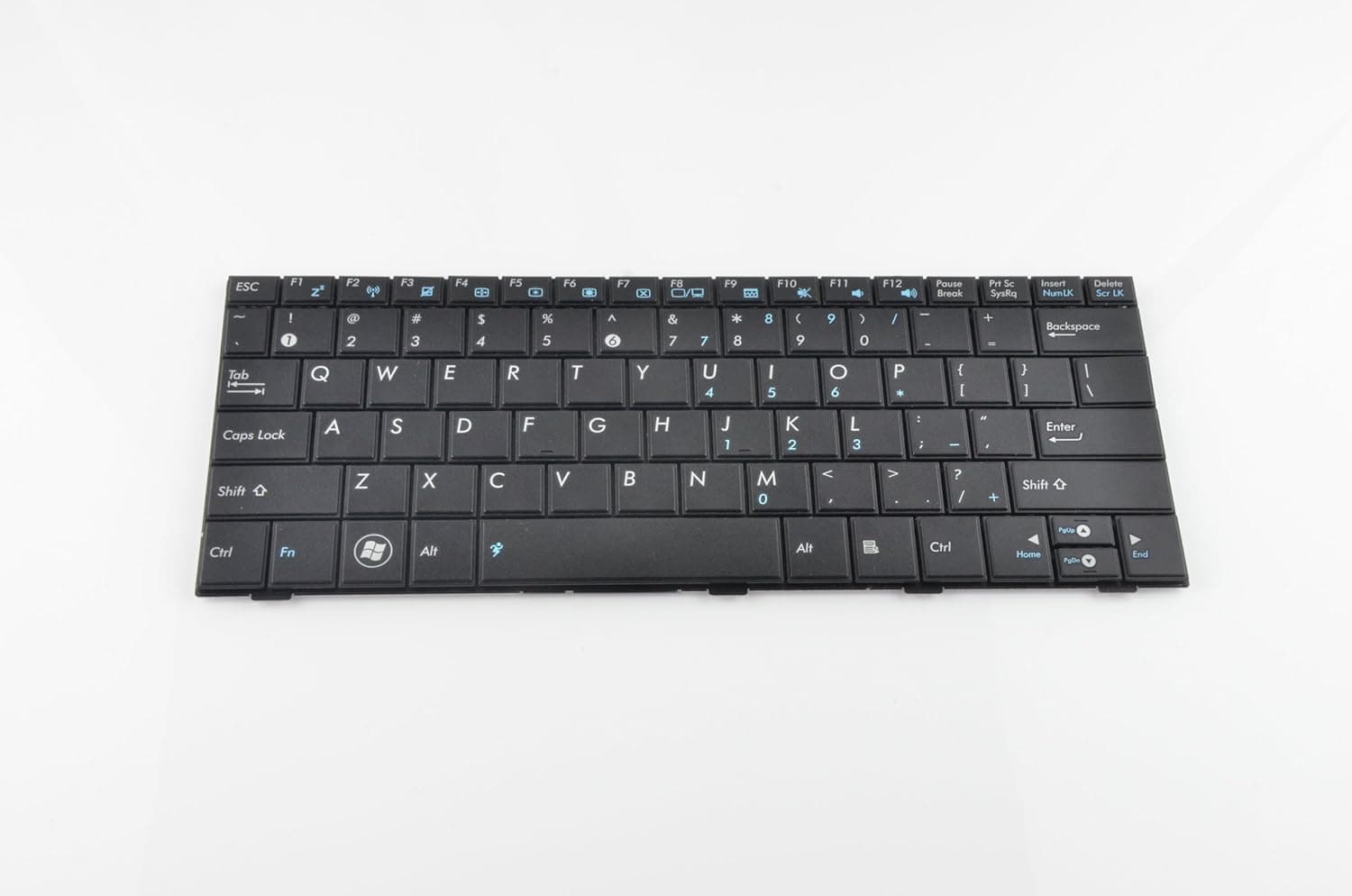Eathtek Replacement Keyboard for ASUS EEE PC EPC 1005HA-B 1005HAB 1001HA 1008HA 1005HA series Black US Layout, Compatible part number 9J.N1Q82.301 NSK-UF301 0KNA-192US13