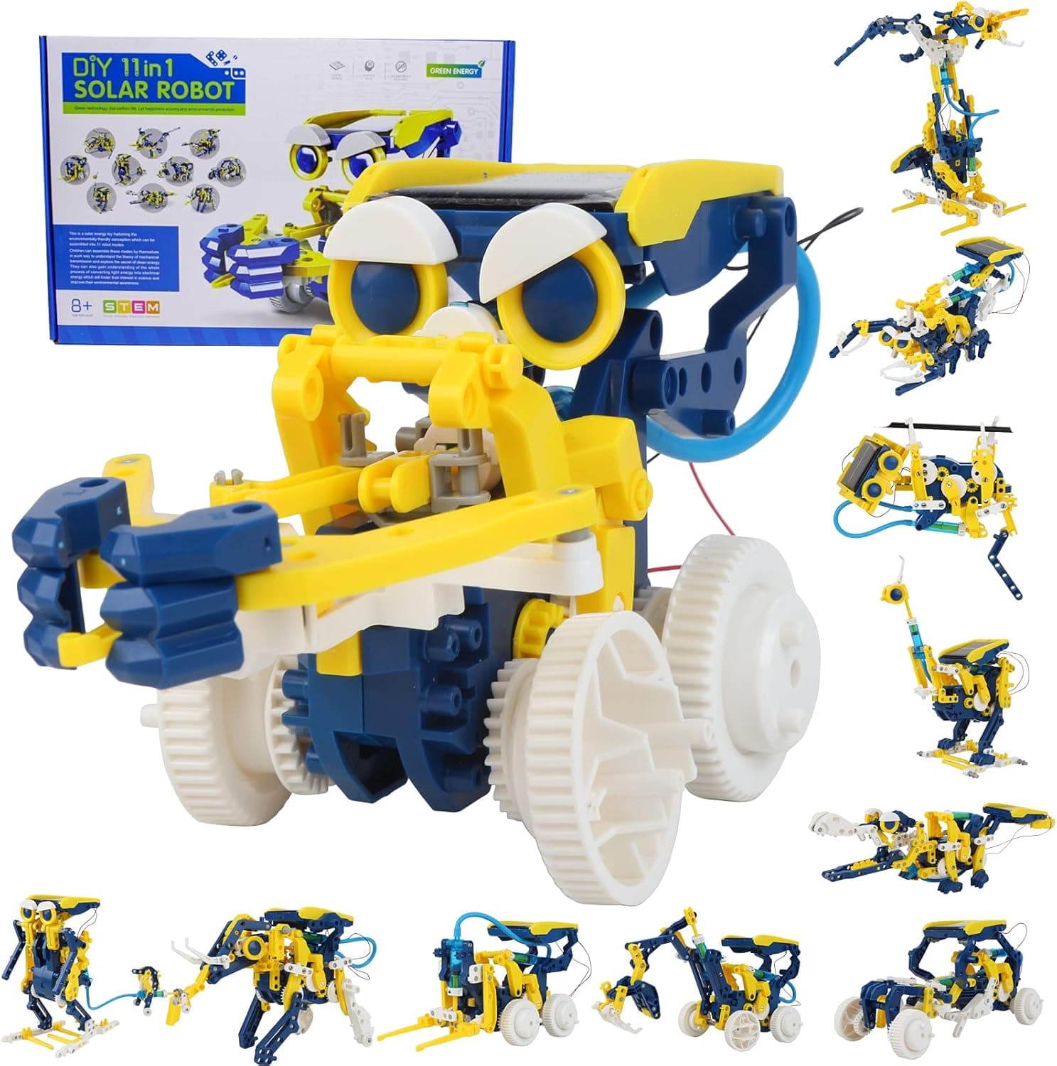 Vextronic Solar Robot Kit for Kids, 11-in-1 DIY Building Robot Toys Science Experiment Set, STEM Toy Gift for Boys and Girls Aged 8+