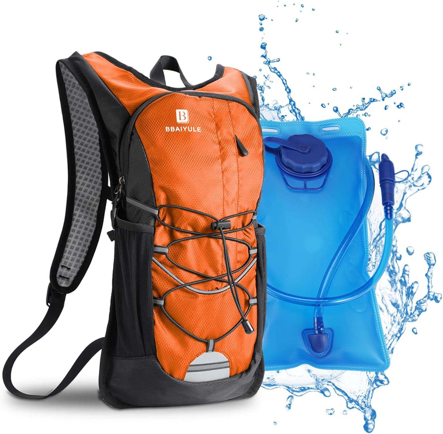 B BBAIYULE Hydration Backpack with 2L Water Bladder, Hydration Packs for Cycling Biking Running Hiking Climbing Skiing , Lightweight Water Backpack with Hydration Bladder for Men and Women