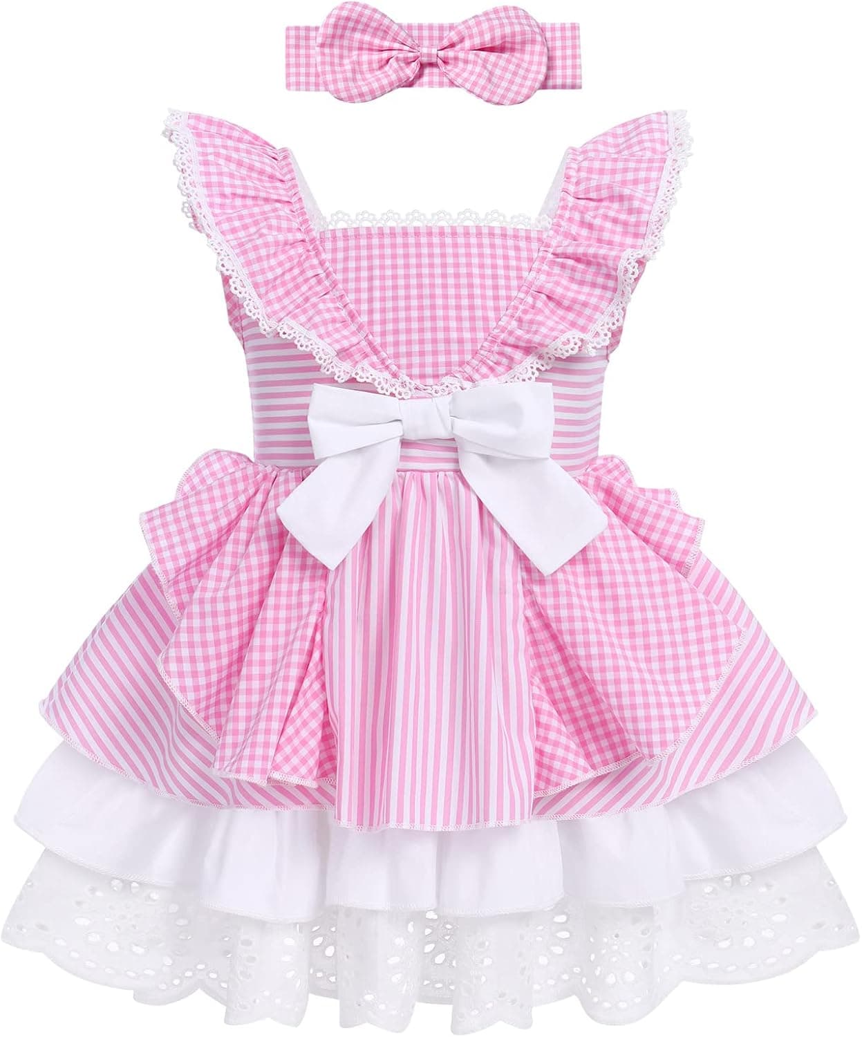 ODASDO Baby Girl Dress Flower Petals Rainbow Tulle Tutu Princess Dress for Birthday Party Pageant Evening Wedding