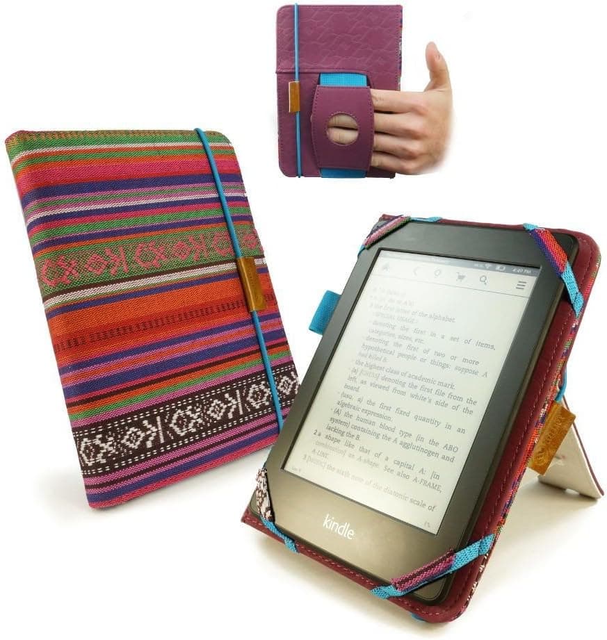 TUFF LUV Embrace Plus Material Case Cover for Kindle Touch/Paperwhite (Sleep Function) / Kobo Touch - Navajo