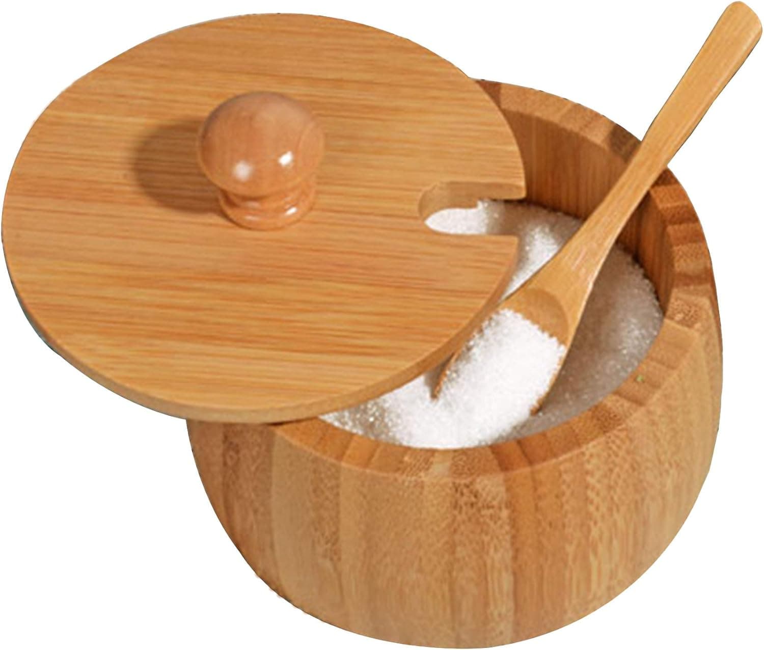 Bubambu, Natural Bamboo Wood Salt or Spice Box