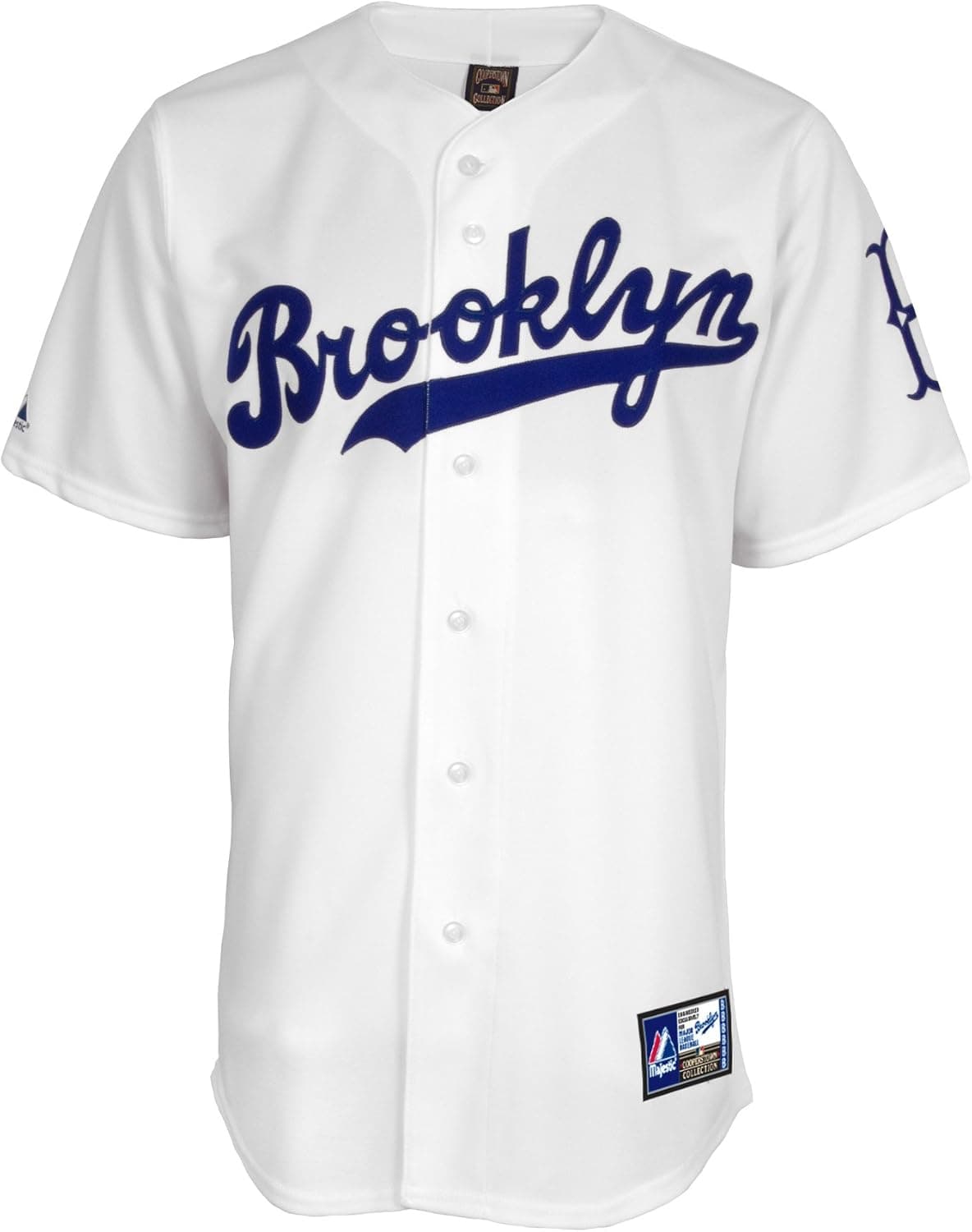 MLB Brooklyn Dodgers Jackie Robinson Cooperstown RC Synthetic Replica Jersey, White