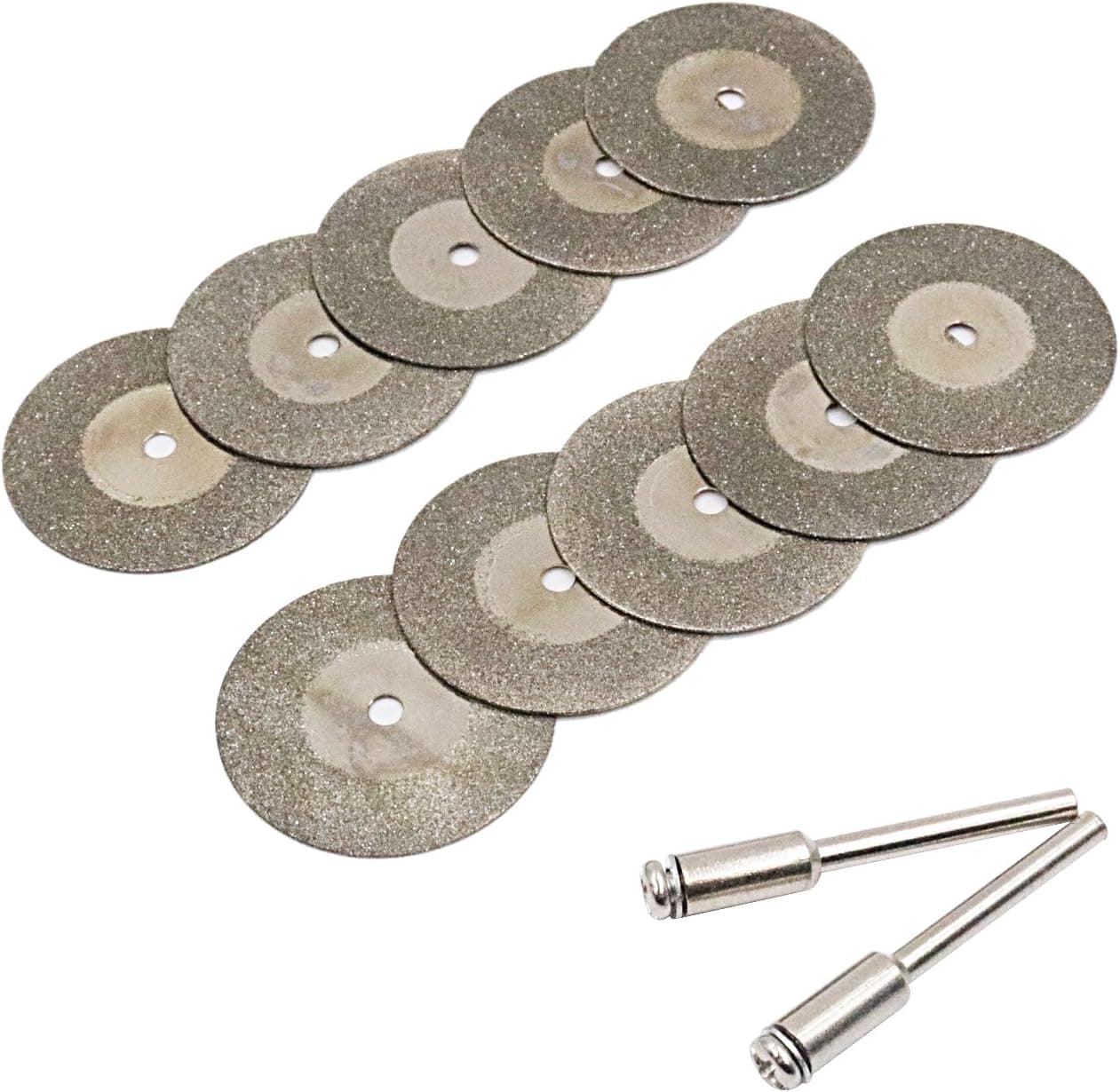 NIUPIKA Diamond Cutting Wheels Cutoff Saw Discs Wheel Cut Blades with Mandrel 3mm Rotary Tool Set (φ 30mm)