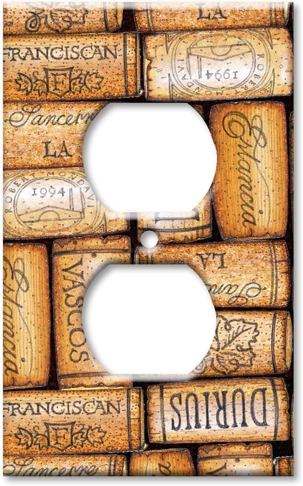 Art Plates - Outlet Cover OVERSIZE Switch Plate - OVER SIZE Wall Plate - Corks - Image by Dan Morris