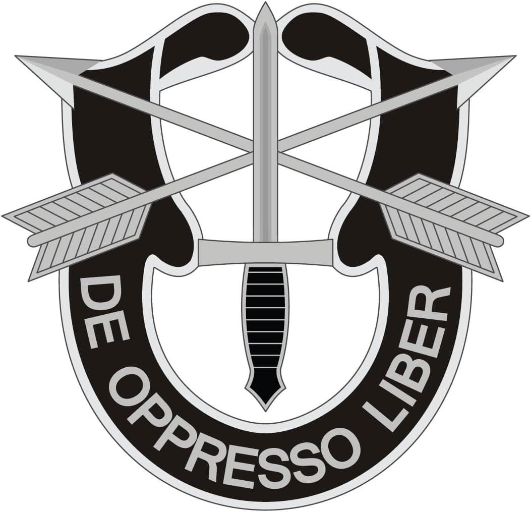 US Army - Regimental Insignia of the Special Forces SSI Patch Reflective Decal - Five Inch Tall Full Color Decal On 3M Reflective Material, Sticker