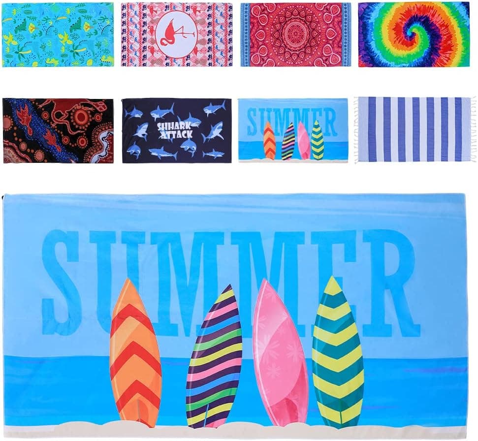 A·M CAT Beach Towel Microfiber Beach Towel Sand Free Soft Feel Quick Dry Oversized Large Bath Blanket Microfiber - for Bath, Beach, Pool, SPA, Gym - for Kids & Adults(30" x 60")