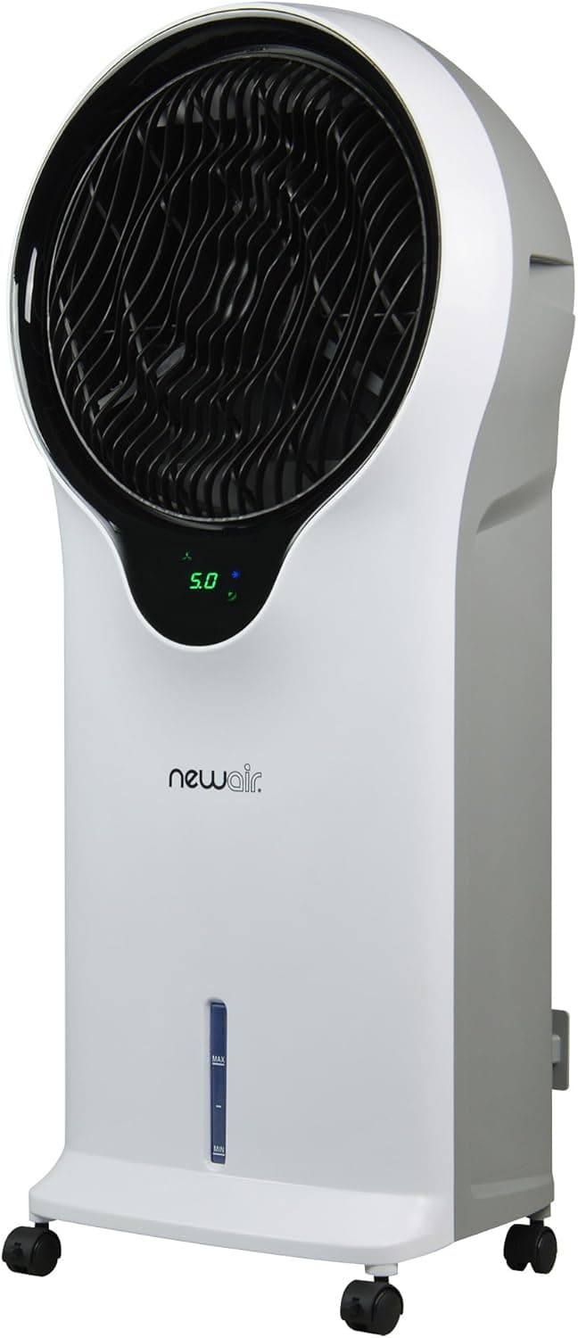 NewAir, EC111W, Portable Indoor Tower Fan with Evaporative Air Cooler and Humidifier, 250 Square Foot Effective Range, White