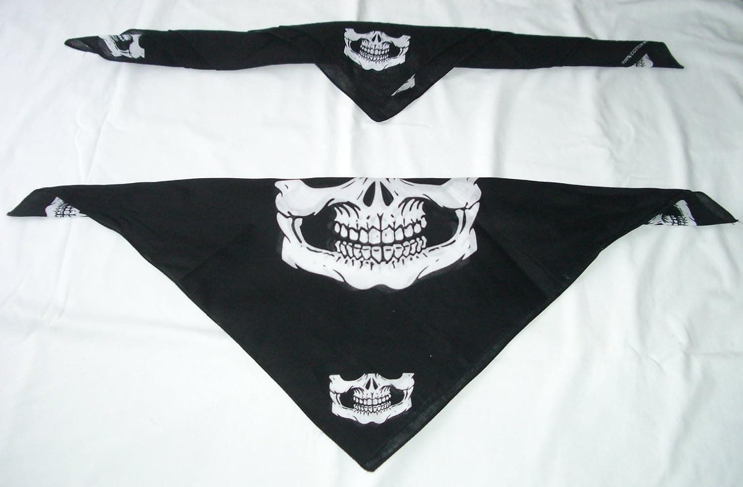 Skeleton Half Skull Face Bandana Mask Head Wrap Scarf Motocycling Biking Paintball Sport (2)