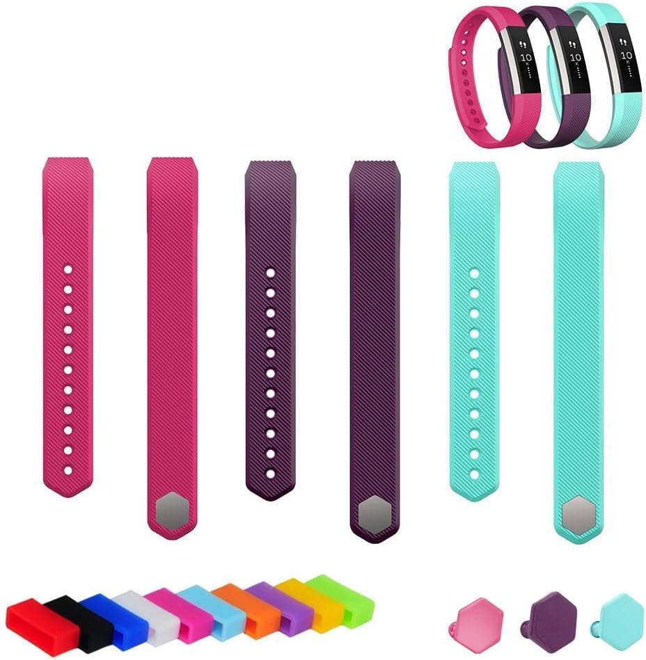 Replacement Band for Fitbit Alta,CreateGreat Classic Wristband Strap Bracelet with Secure Silicone Fasteners Metal Clasps for Fitbit Alta/Fitbit Alta Band/Fitbit Alta Bands(No Tracker)