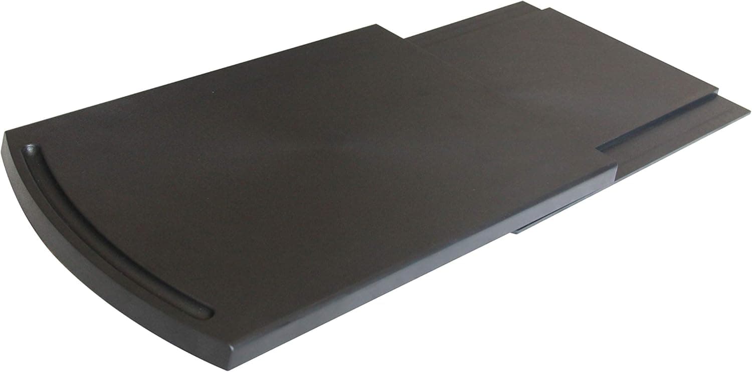 Delbery Appliance caddy sliding tray for Countertops. Multifunctional cabinet coffee maker mat Rolling tray for Blender or Toaster with wheels for rolling wheels, Black