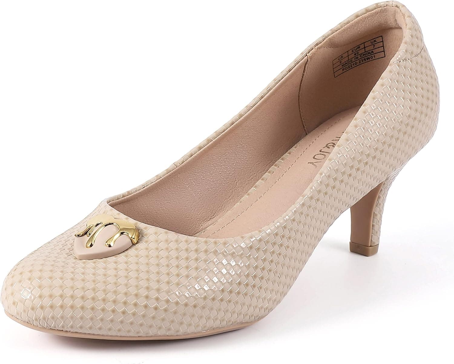 SPR&JOY Women's Pumps Comfort Closed Toe Low Heel Pump Dress Office Wedding Shoes for Women